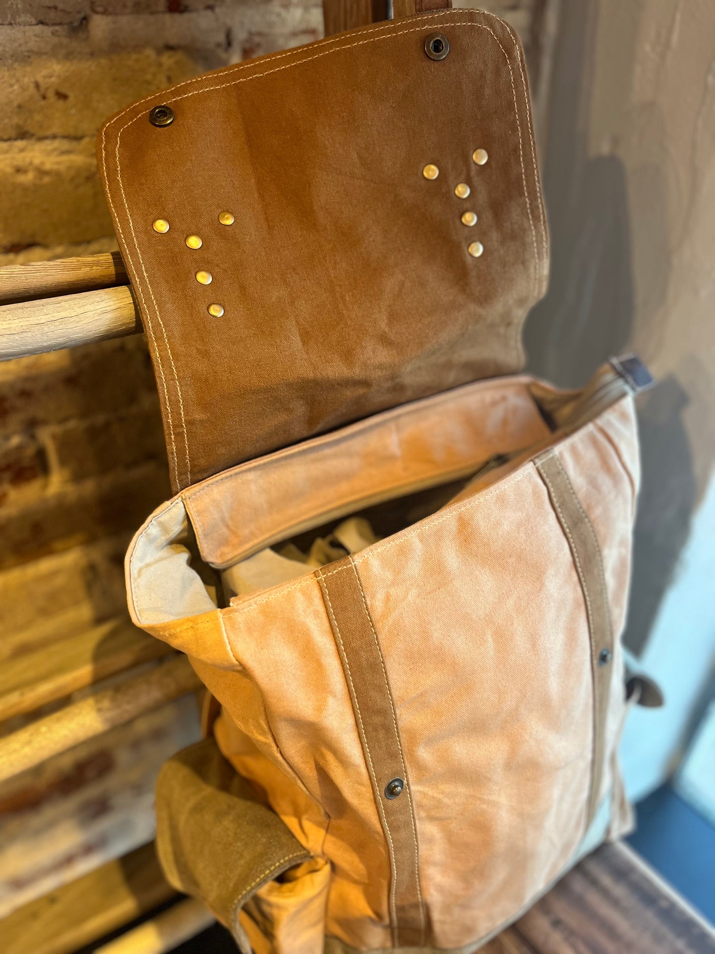 Canvas Backpack - Cream