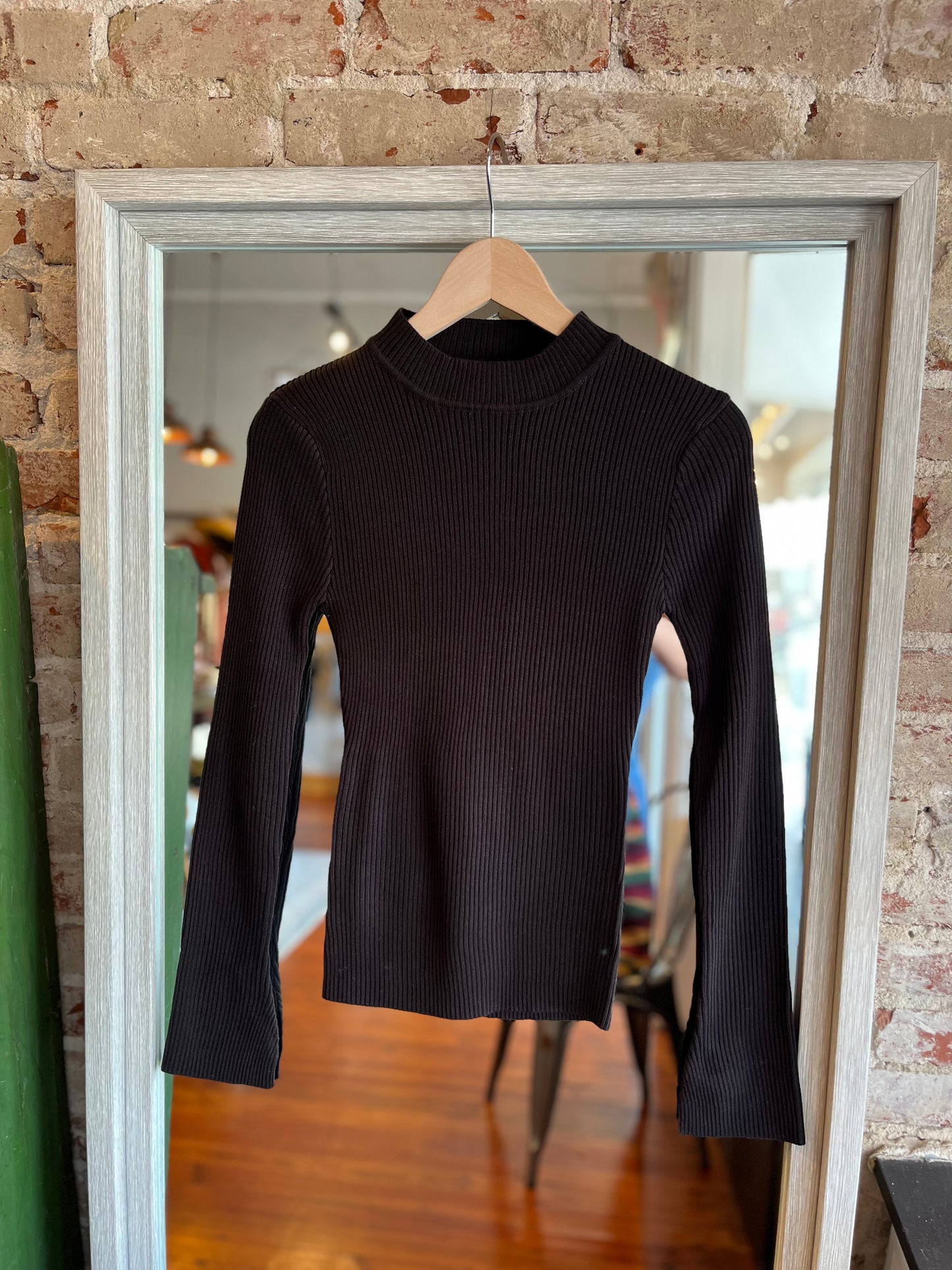 Daphne Mock Neck Sweater- Black