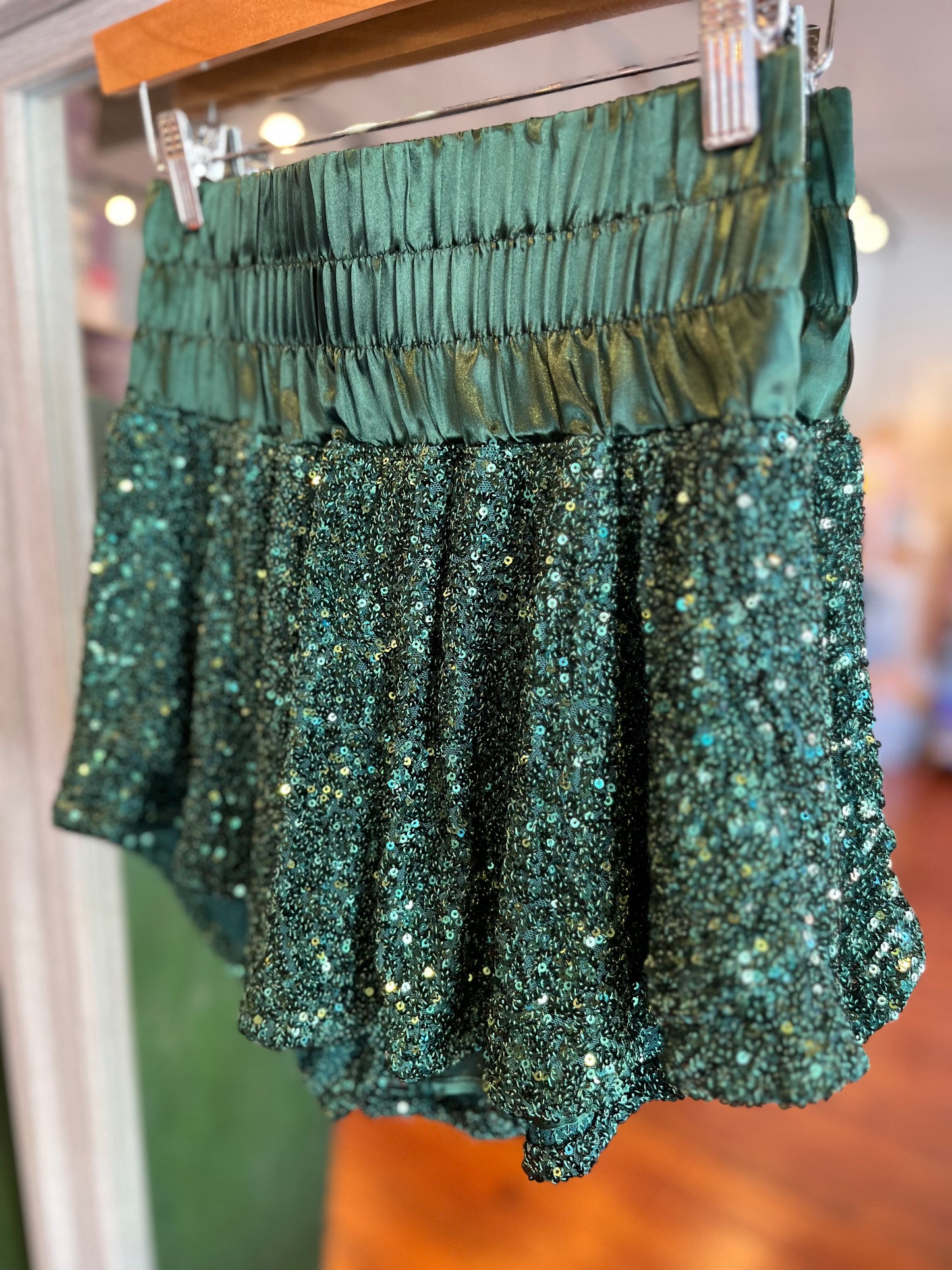 Evergreen Sequin Skort