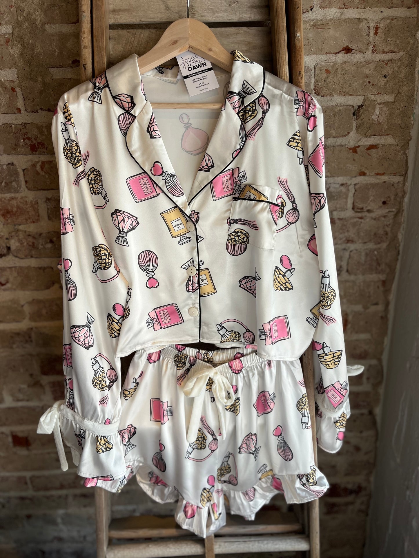 Perfume PJ SET w/Velvet Ties