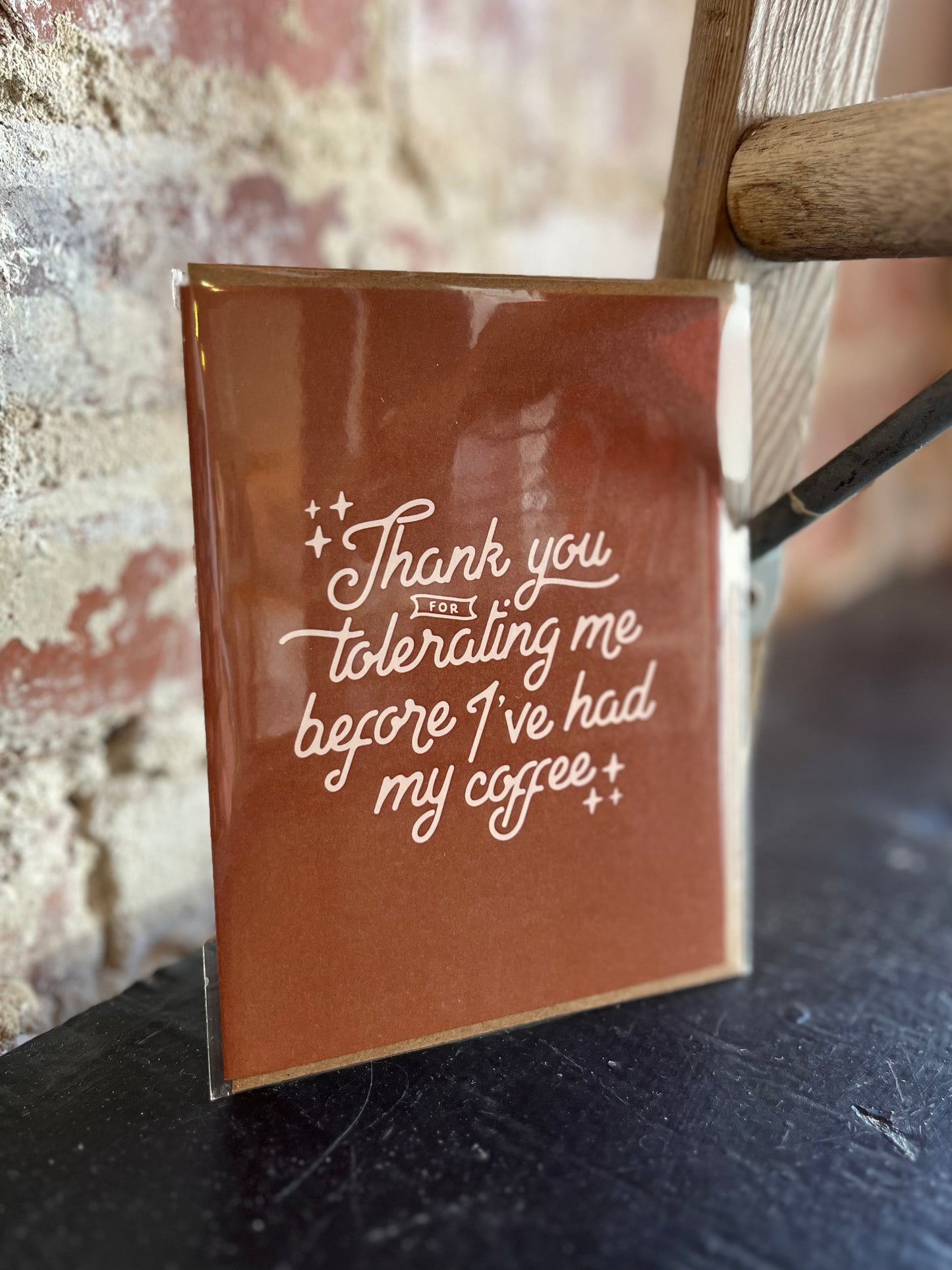 Before Coffee Greeting Card