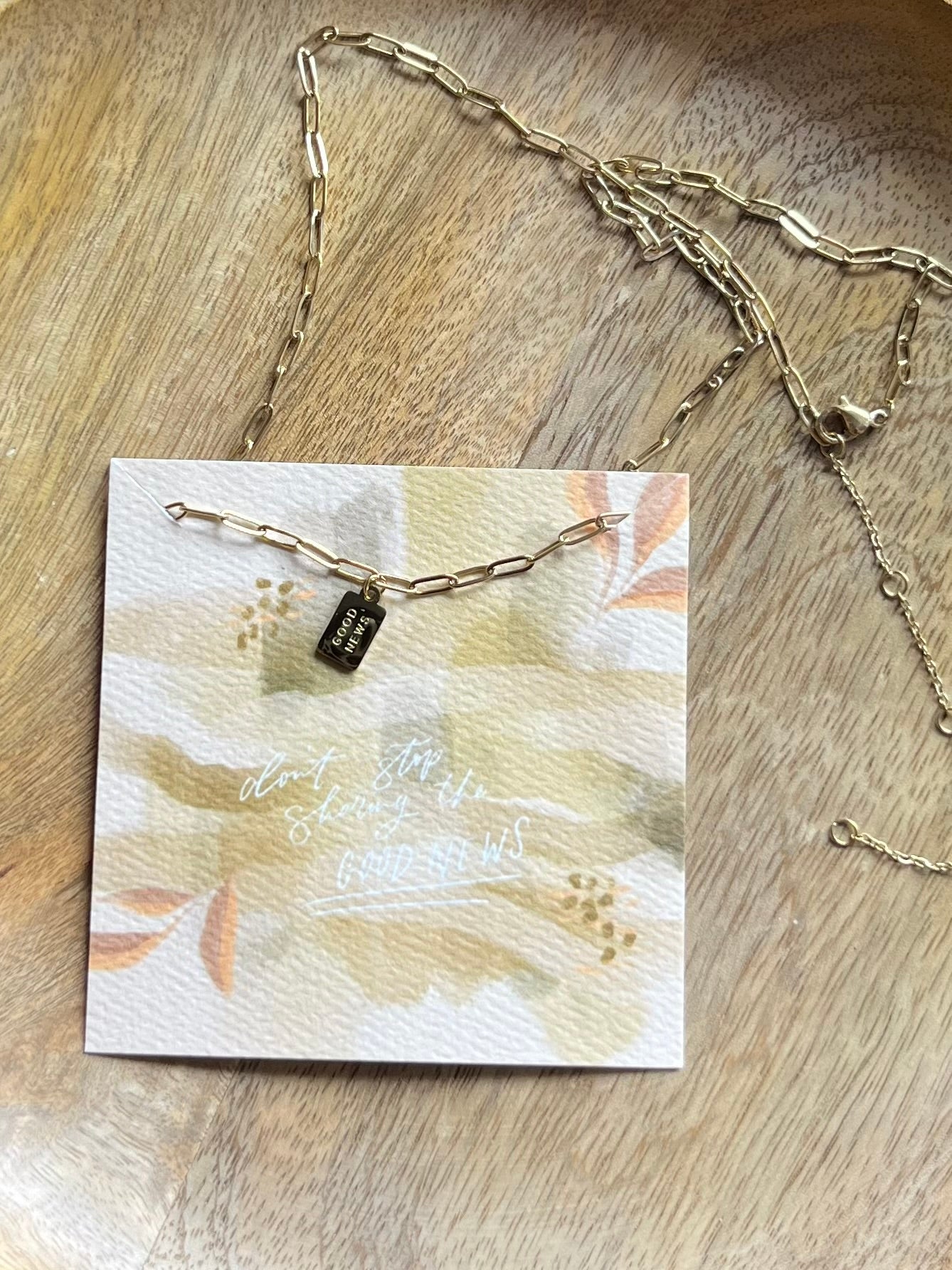 Good News Tag Necklace