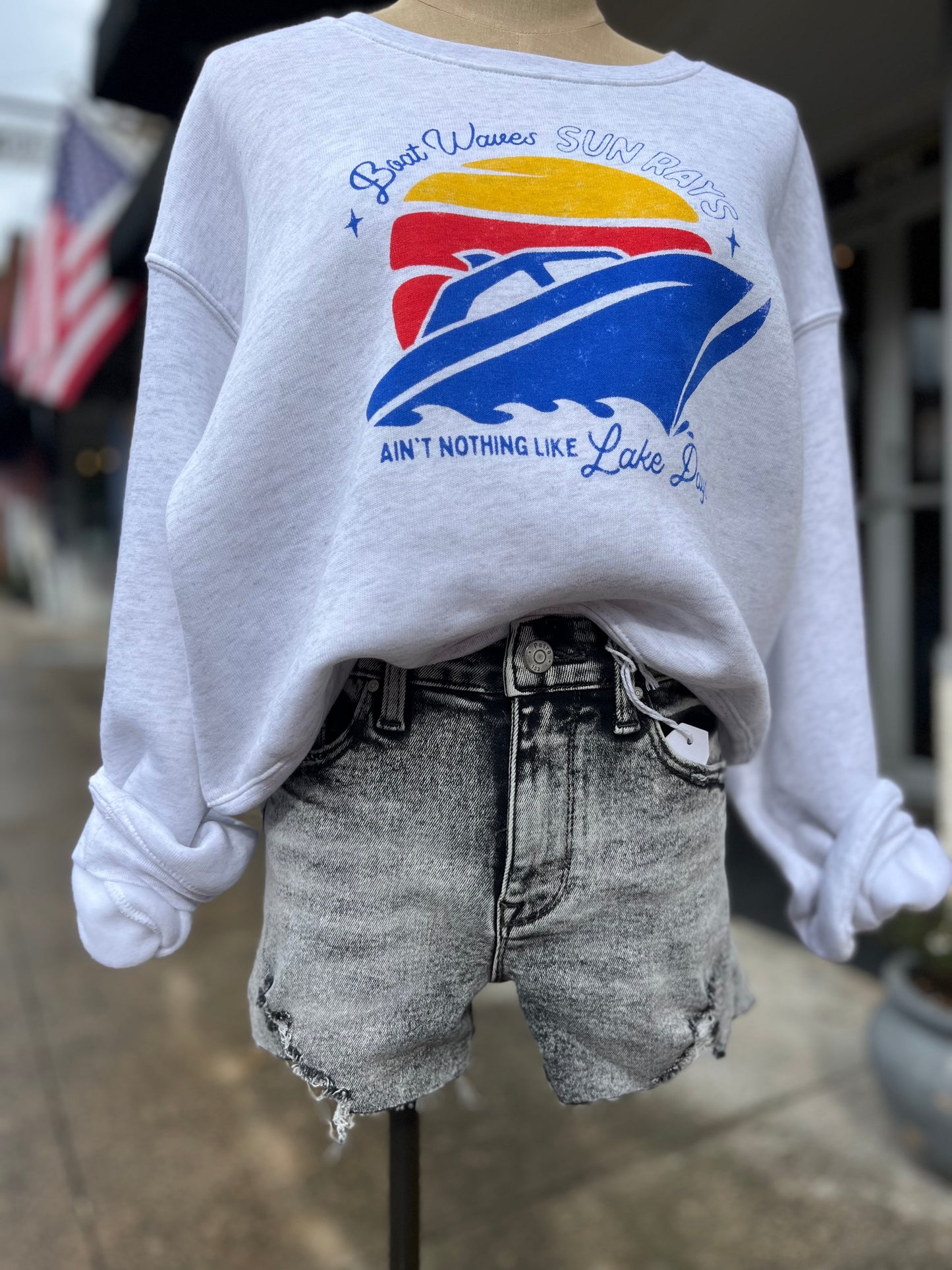 Ain't Nothing Like Lake Days Crop Sweatshirt