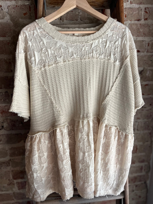 Star Jacquard Flare Top