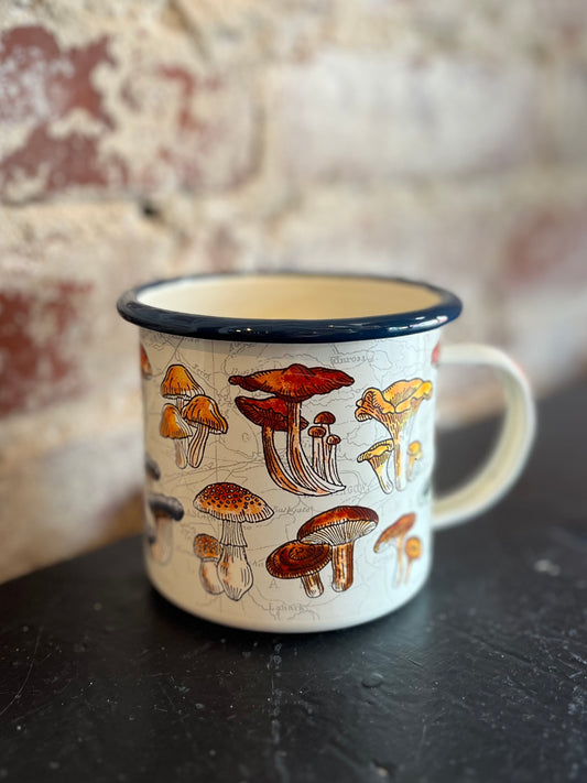 Shrooms Enamel Mug