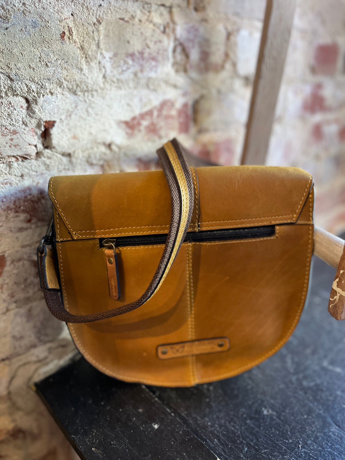 Brown Genuine Leather Handbag