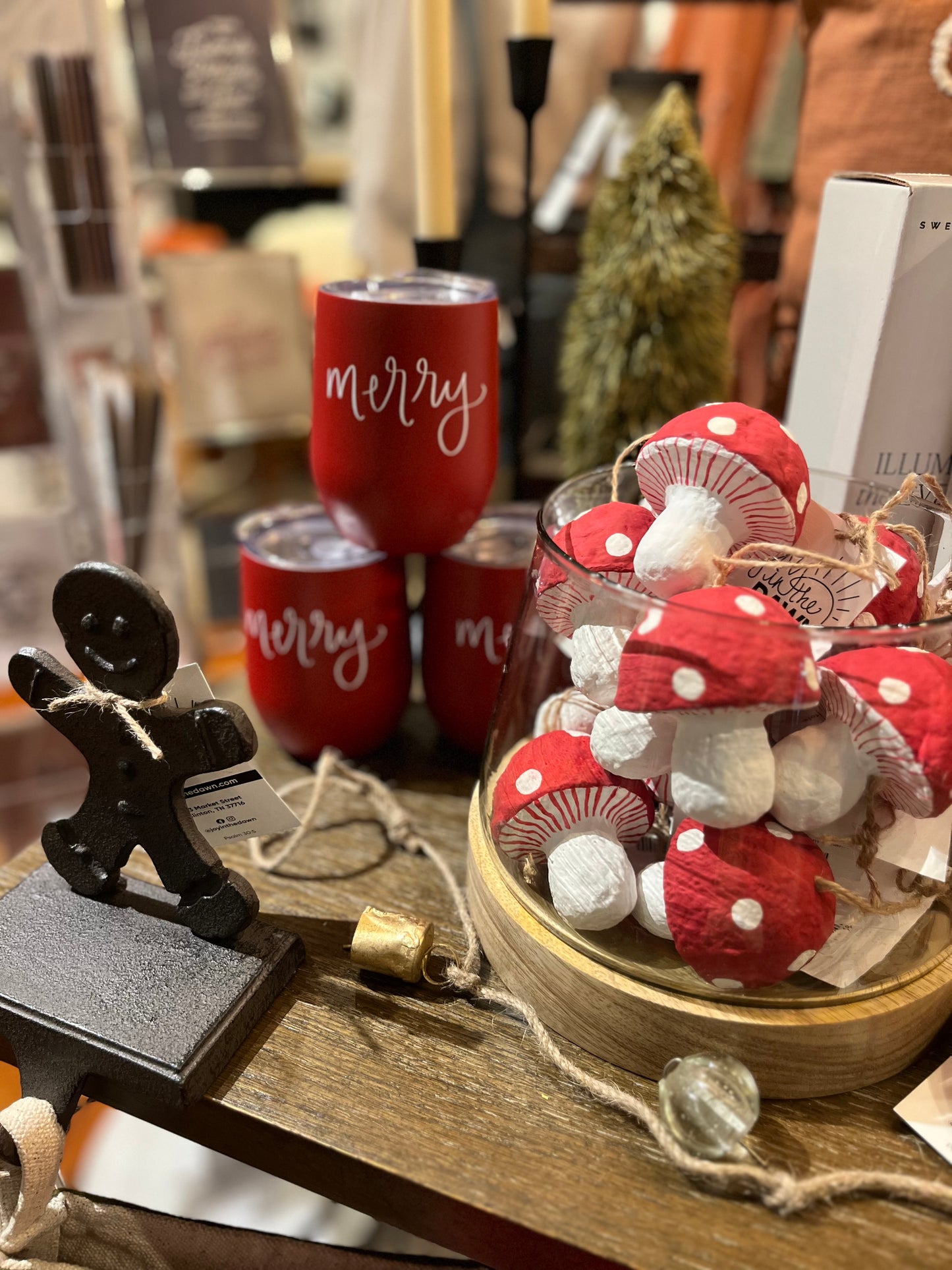 Paper Mache Mushroom Ornament