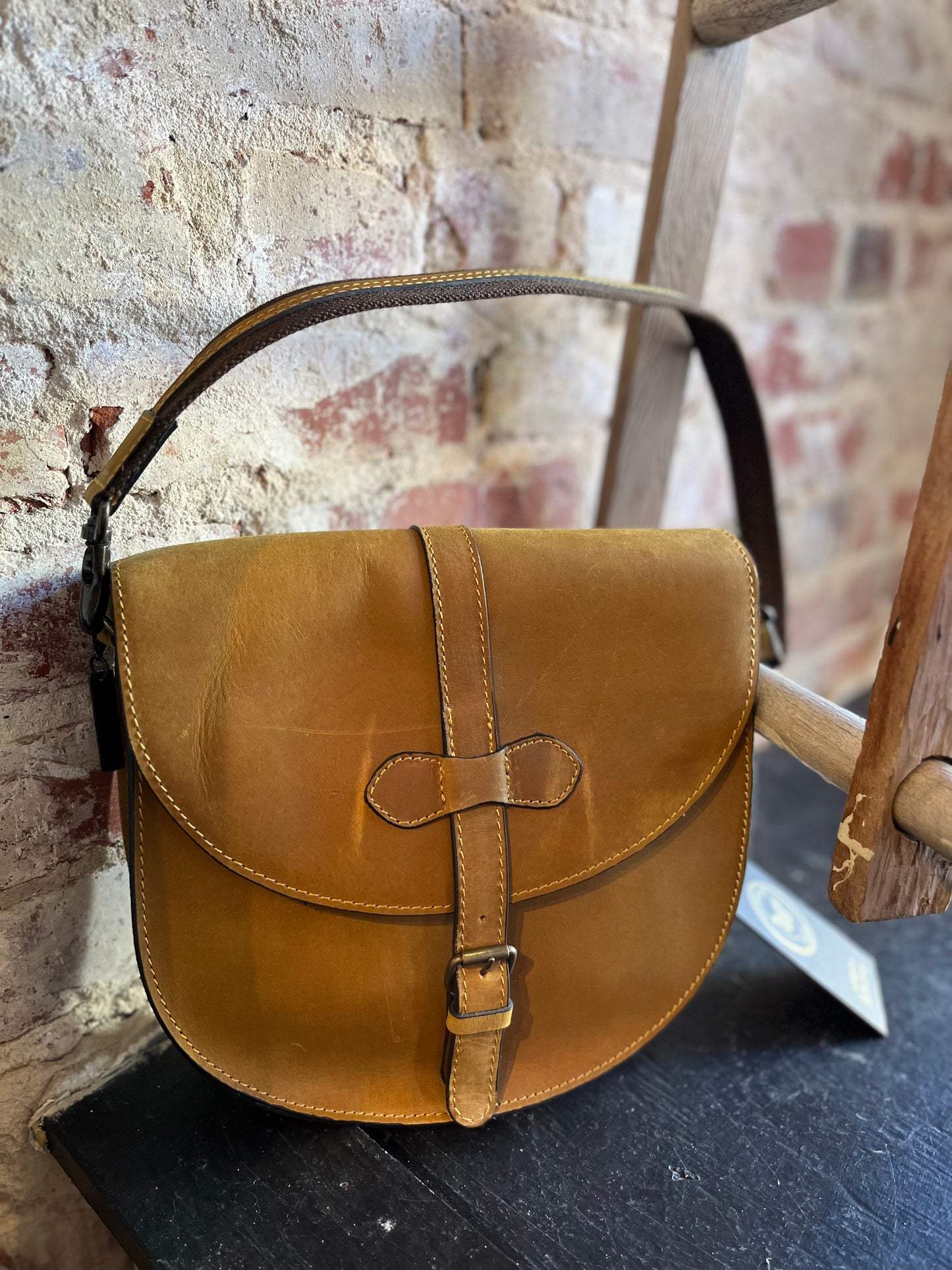 Brown Genuine Leather Handbag