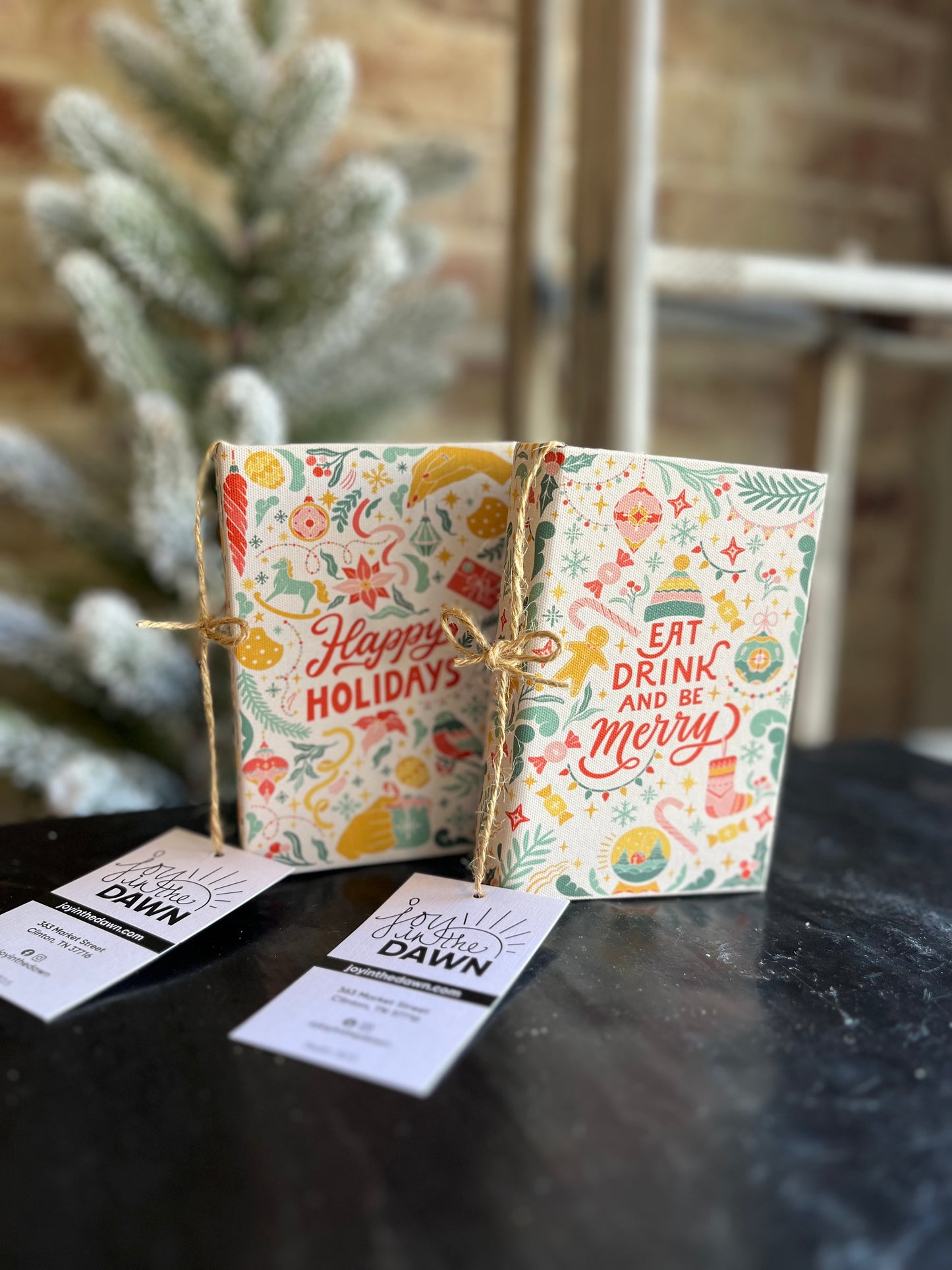 Canvas Book Box- And Be Merry