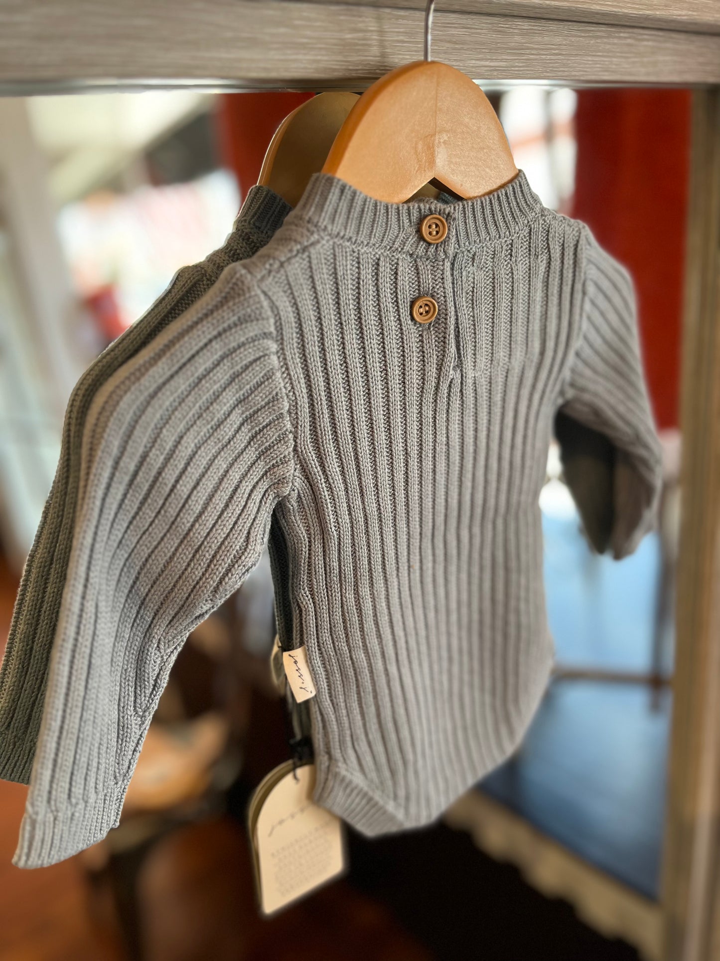 Sky Blue Knit Onesie