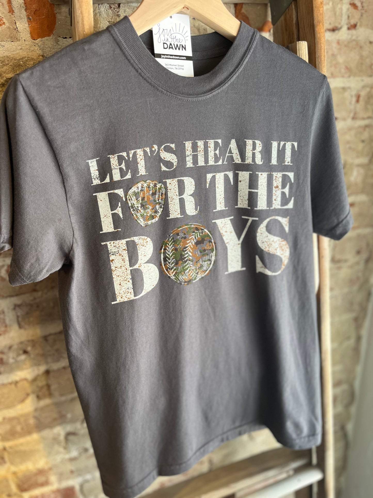 Let's Hear it For the Boys Tee - Grey