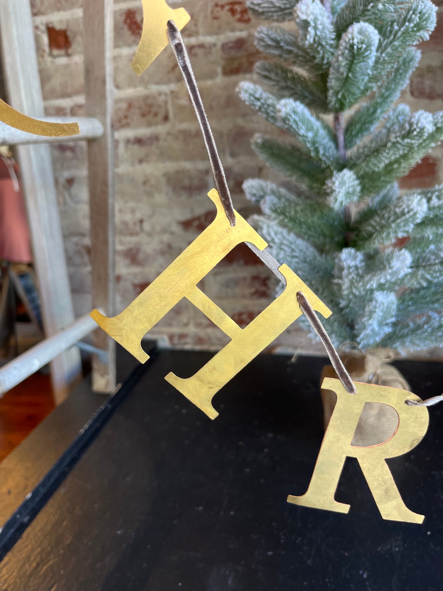 Merry Christmas Brass Garland