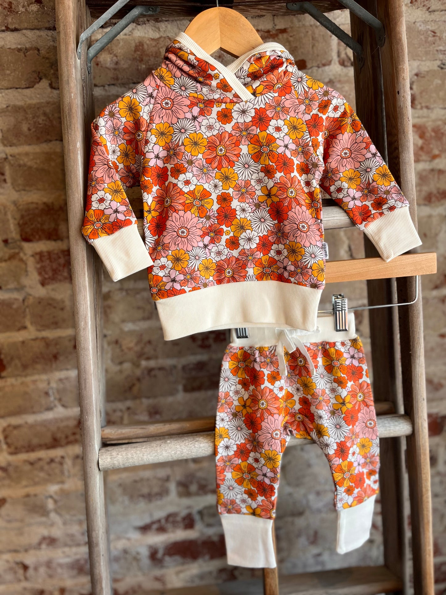 Retro Floral Bamboo Set- Infant/Toddler