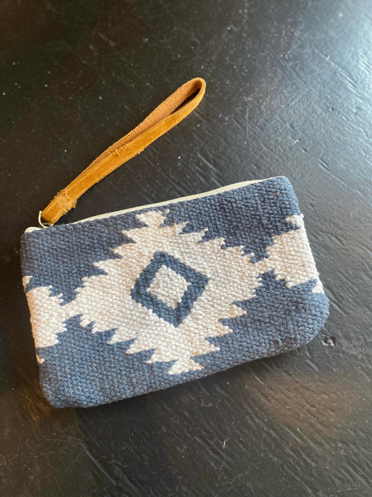 Aztec Wristlet- Navy/White