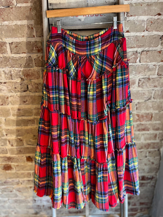 Tis the Season Plaid Maxi Skirt
