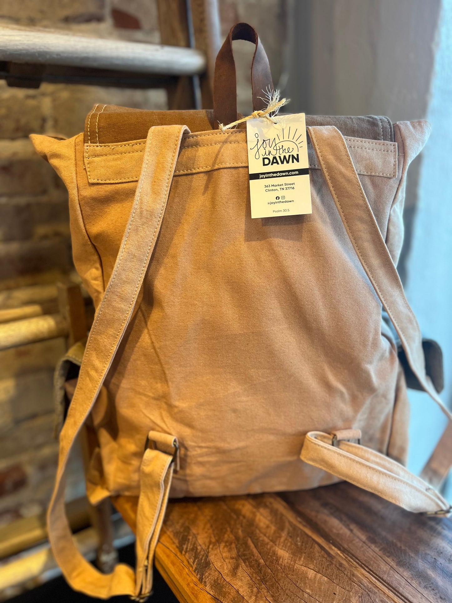 Canvas Backpack - Cream