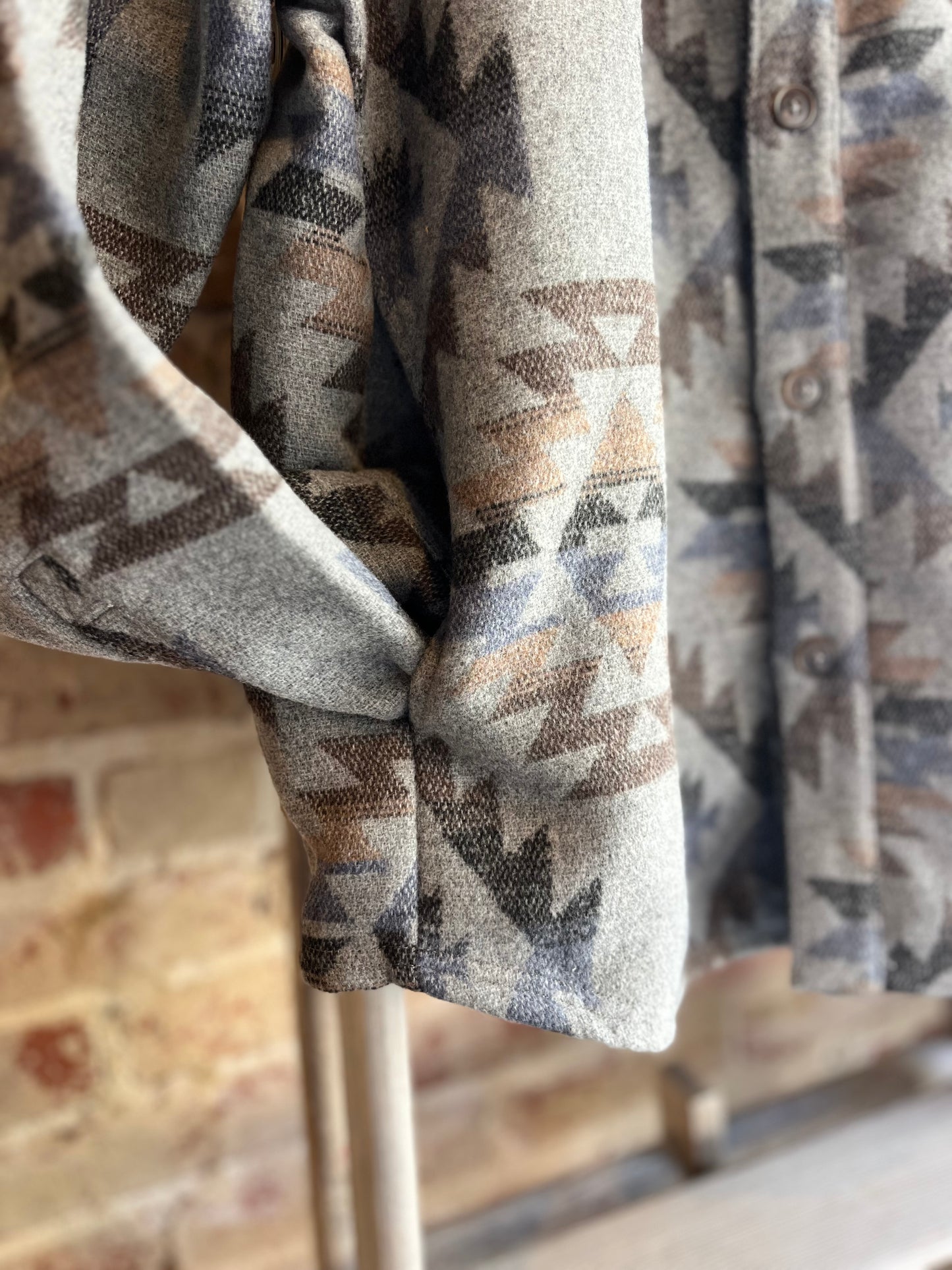 Smokey Aztec Fleece Shacket- Men
