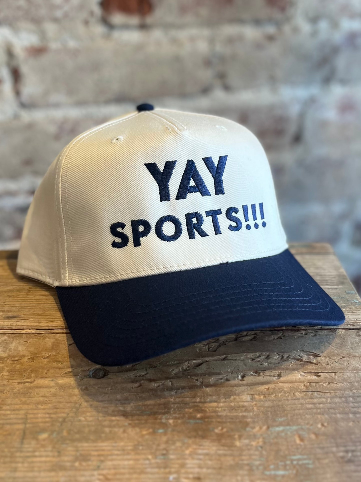 YAY Sports Hat - Navy/Natural