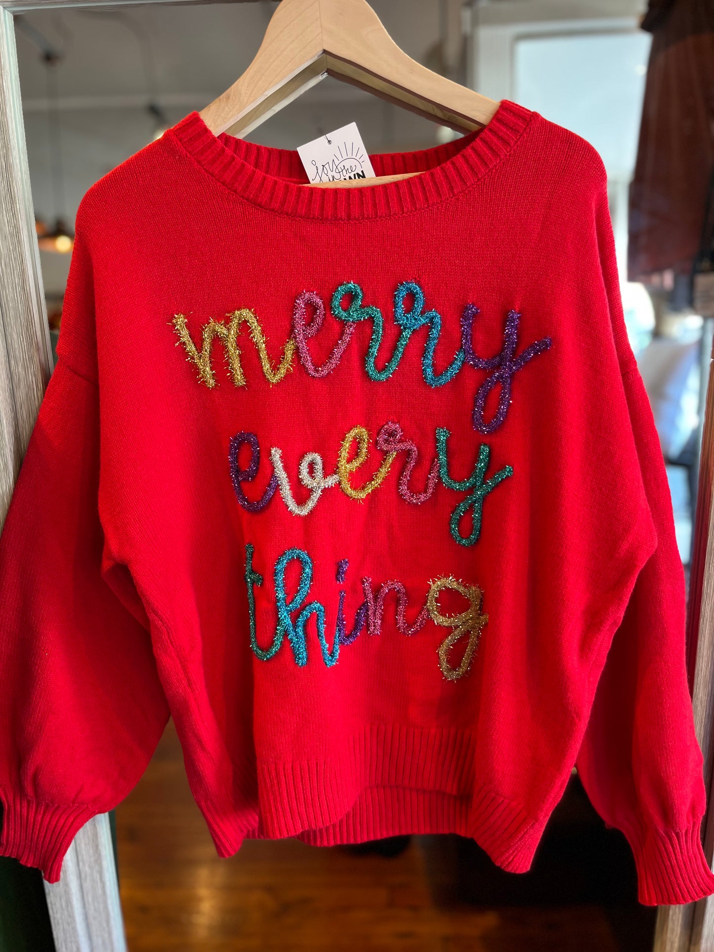 Merry Everything Sweater- Red