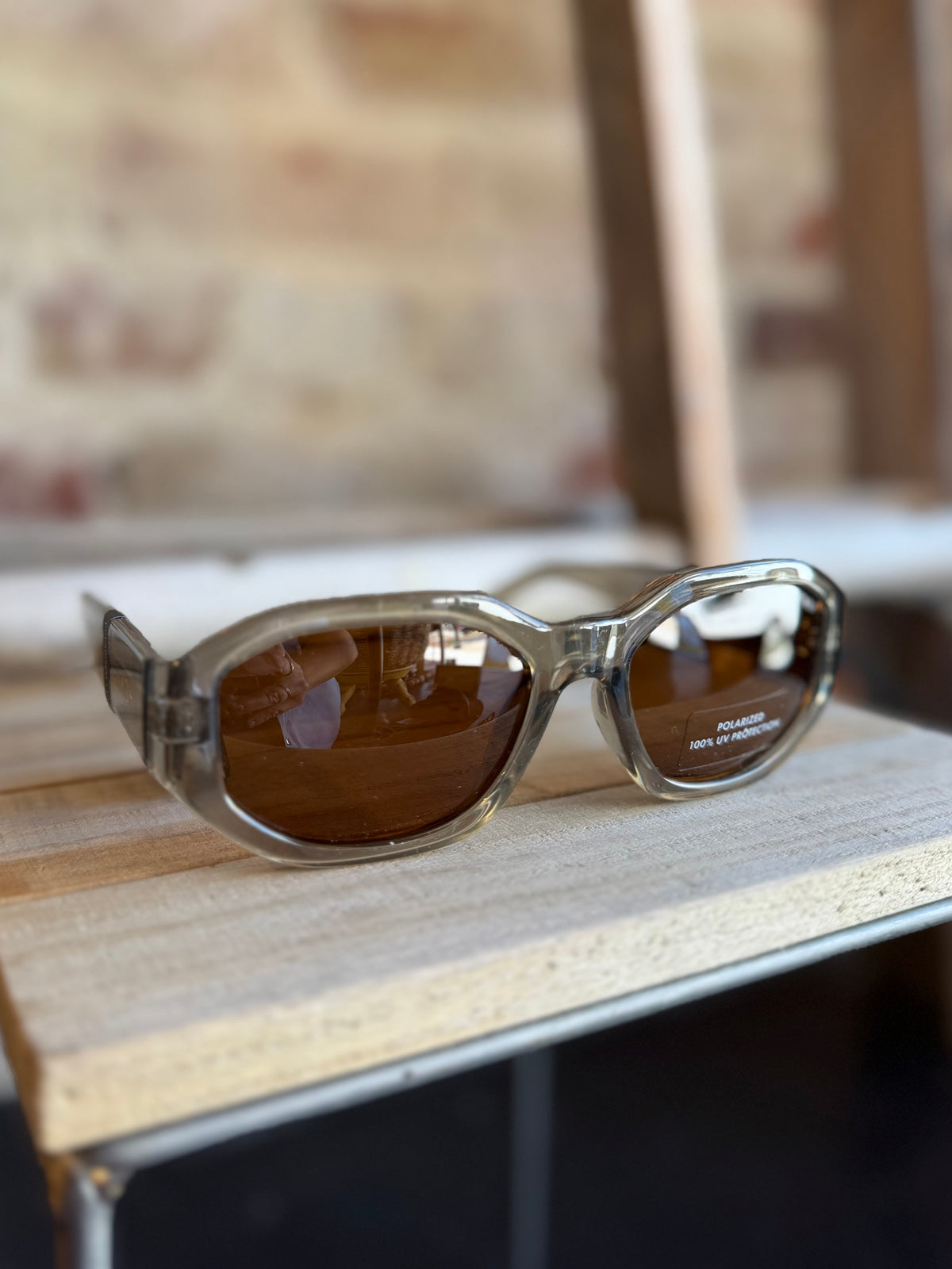 Bea Crystal Taupe Sunglasses