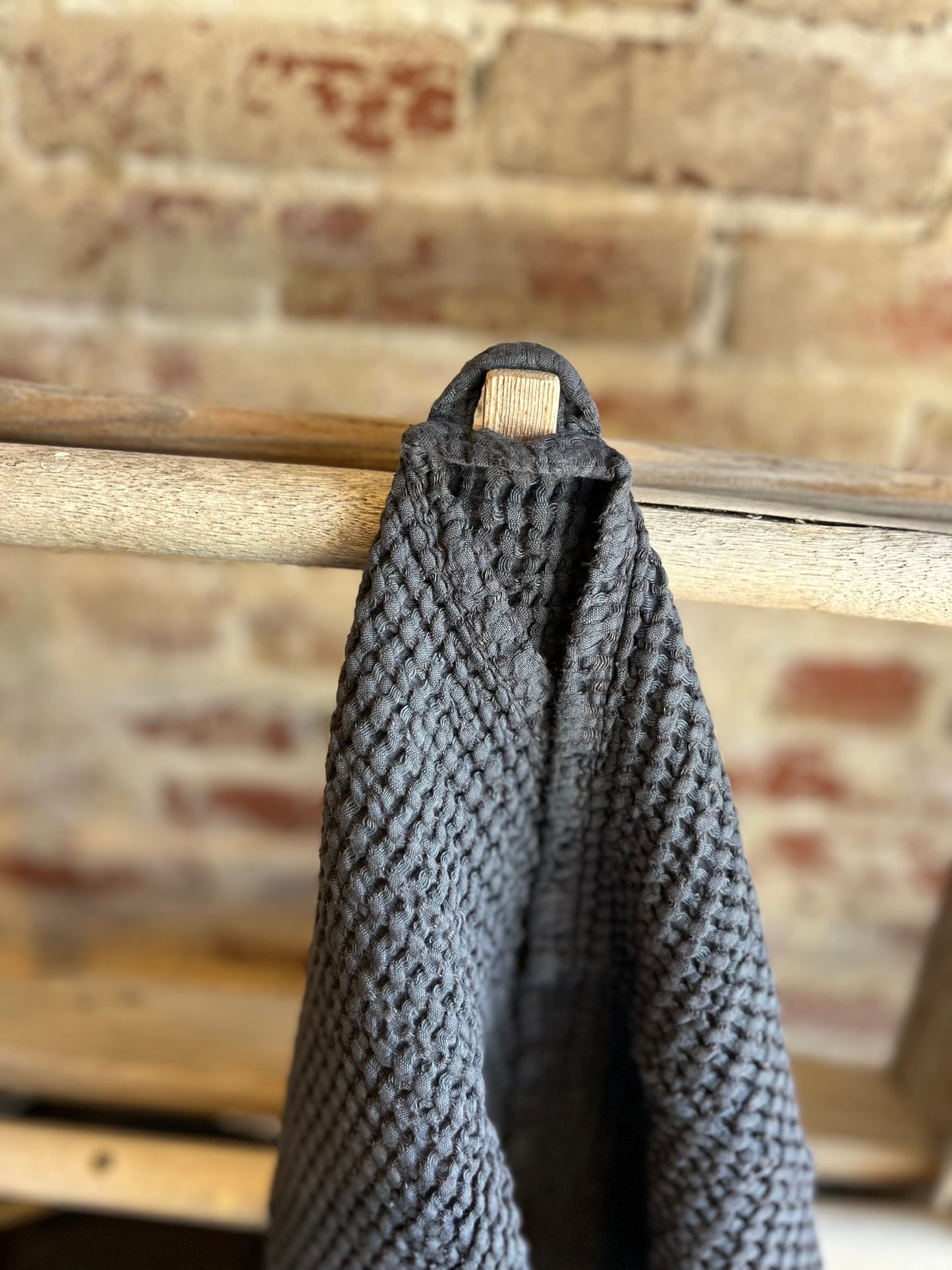 Waffle Hand Towel - Dark Grey