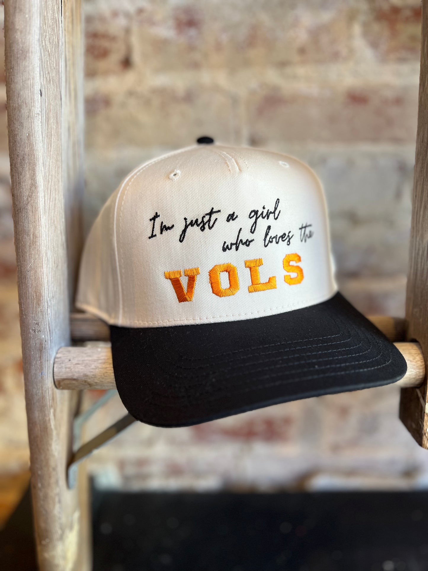 Just a Girl Who Loves the Vols Hat - Black/Natural