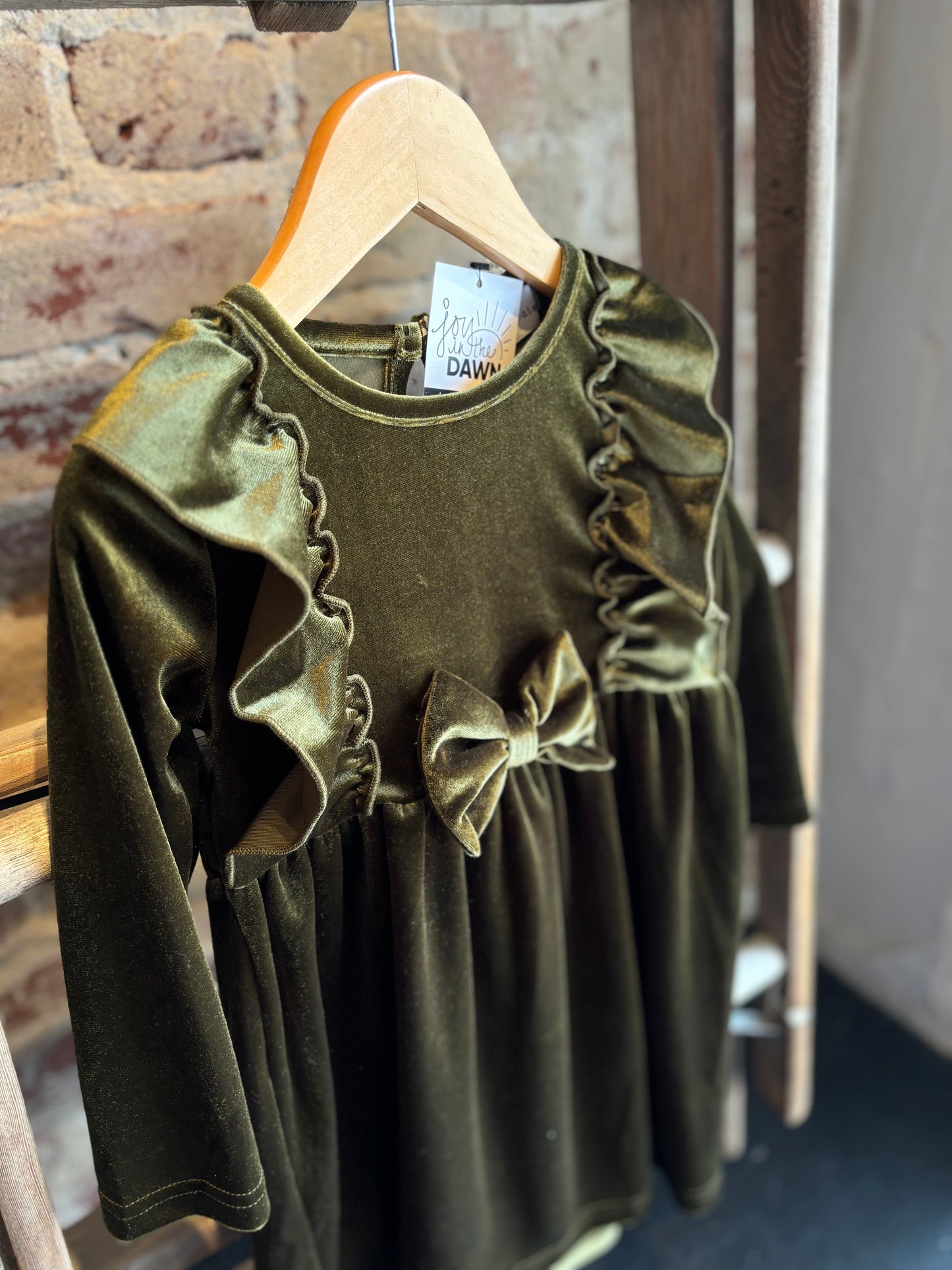 Velvet Bow Dress- Toddler/Kid