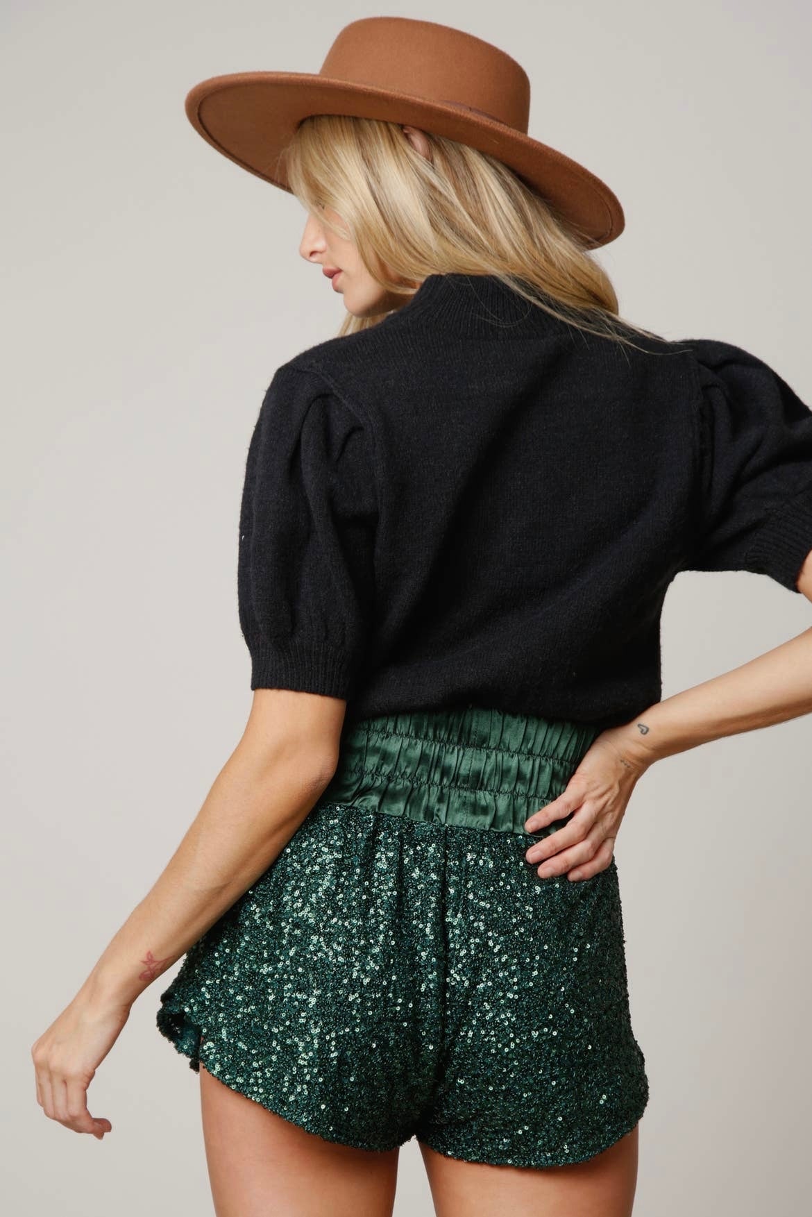Evergreen Sequin Skort