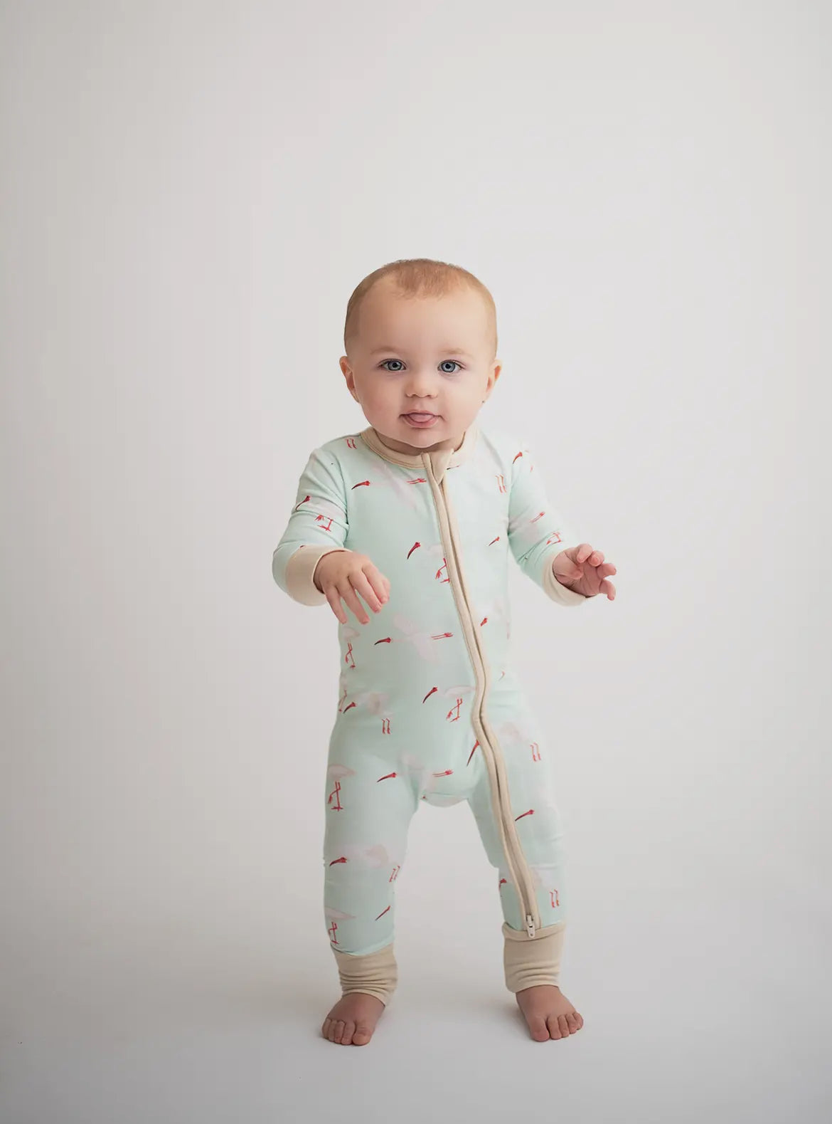 White Ibis Bamboo Onesie