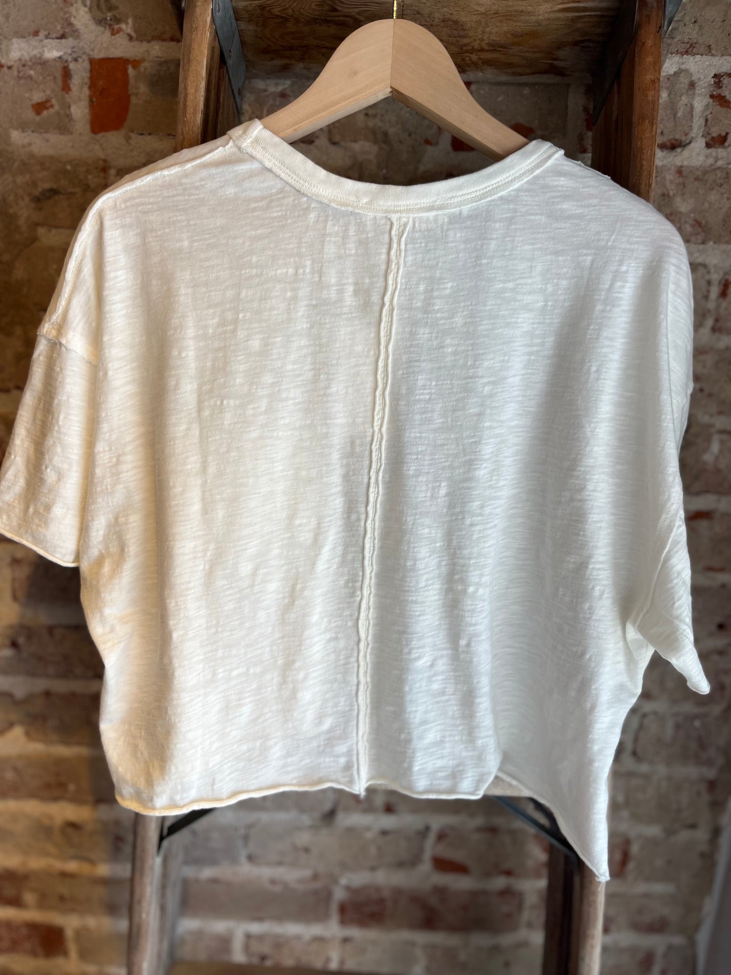 Cotton Crew Tee- Off White