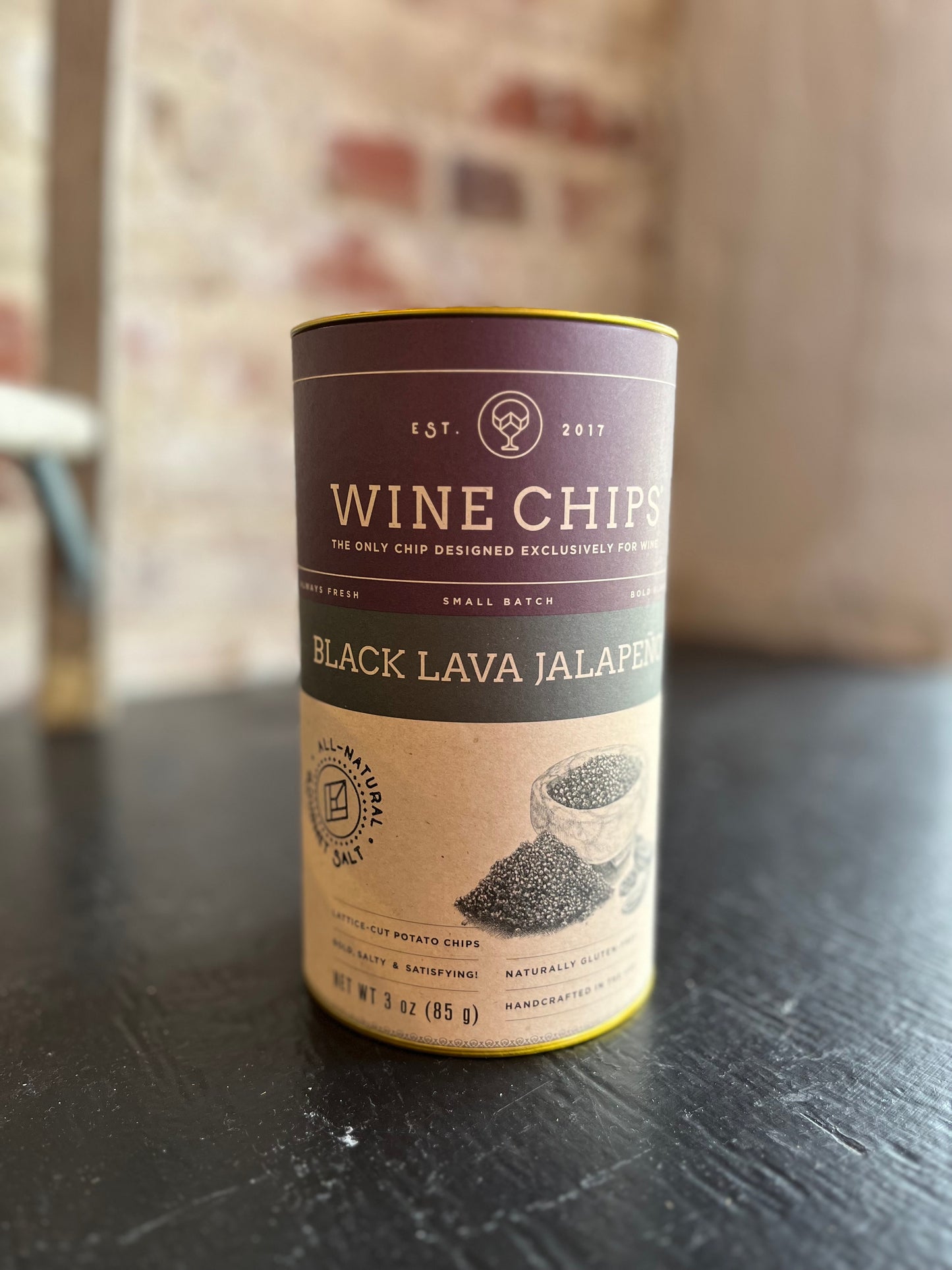 Black Lava Jalapeno Wine Chips- 3oz.