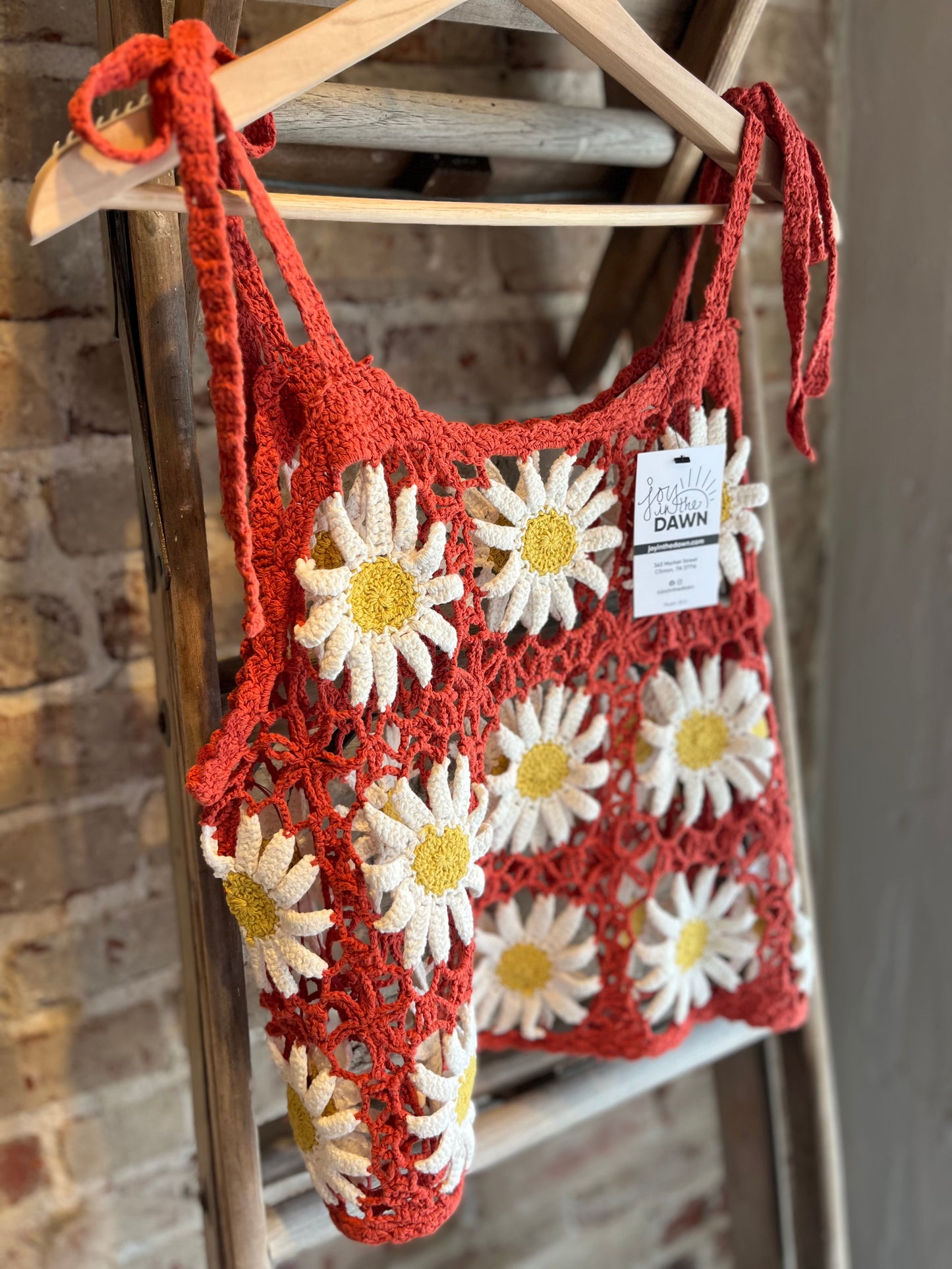 Crochet Daisy Top - Rust