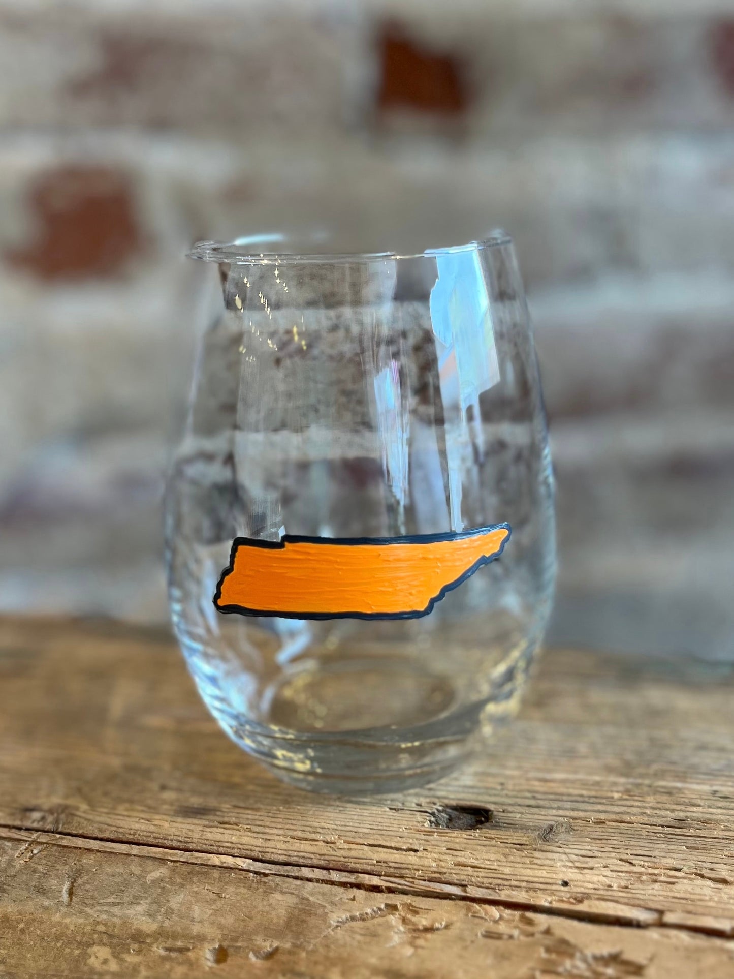 TN State -Hand Painted Glass