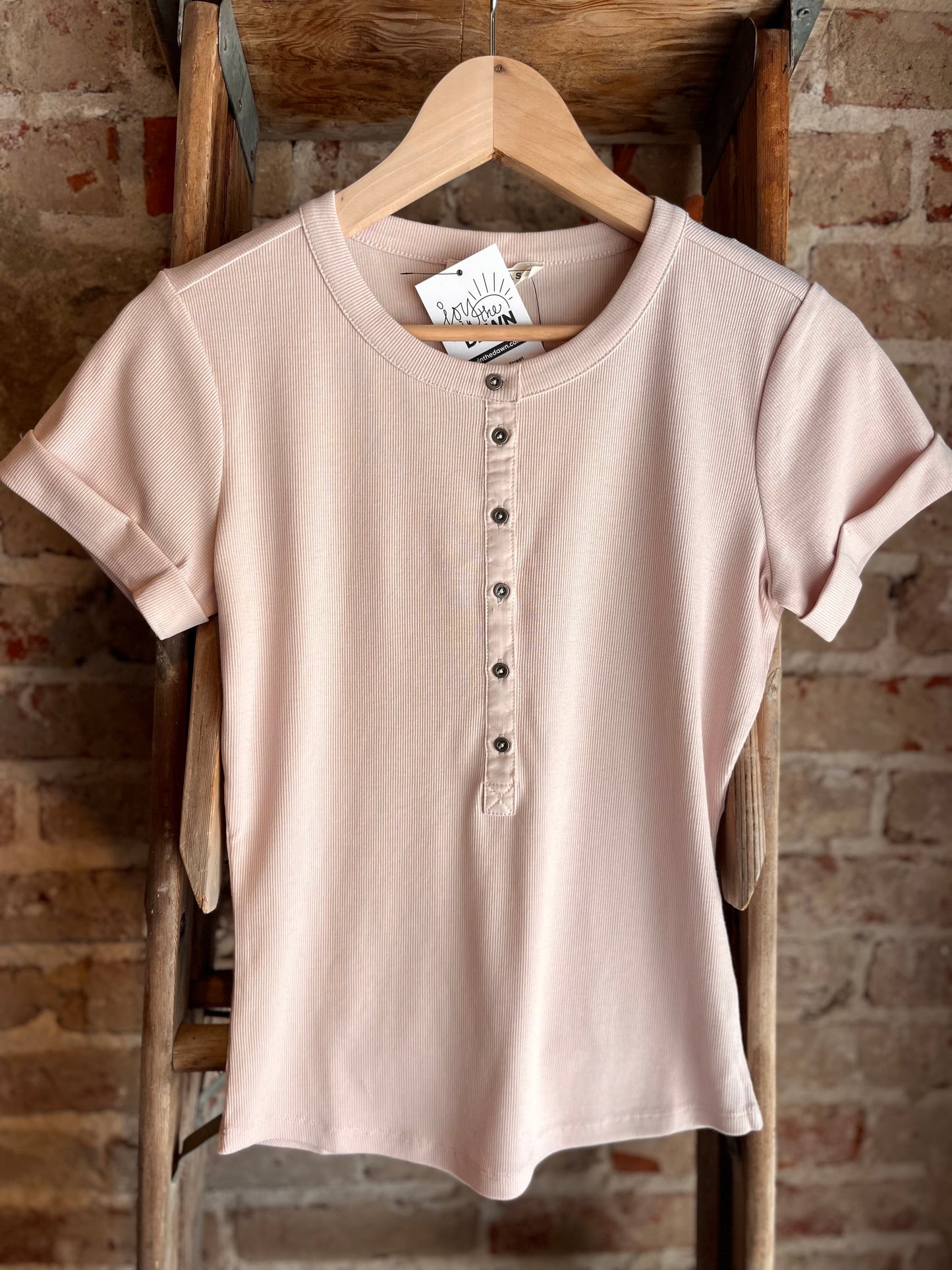 Sunny Days Henley Top- Hushed Violet