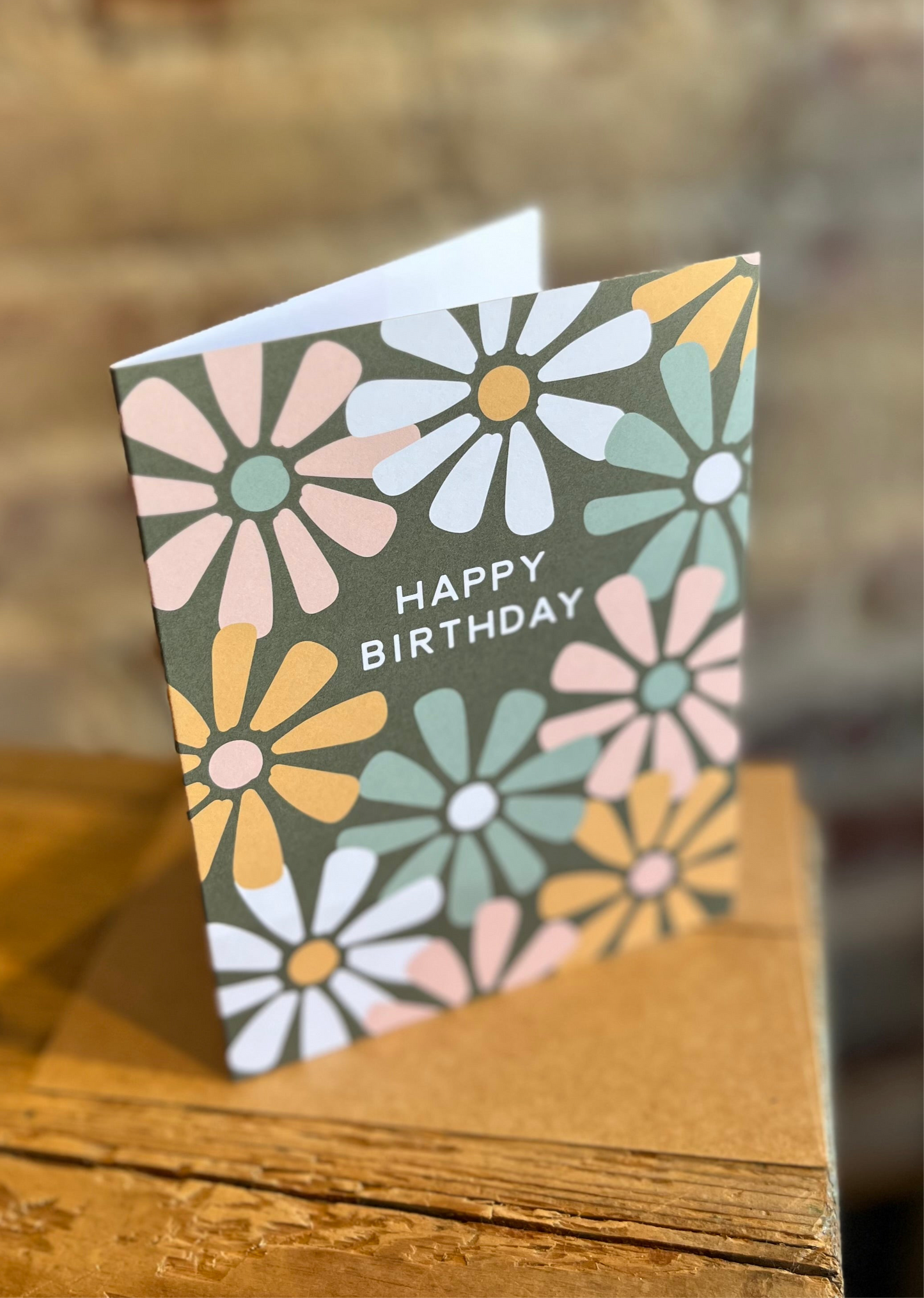 Floral Happy Birthday Greeting Card
