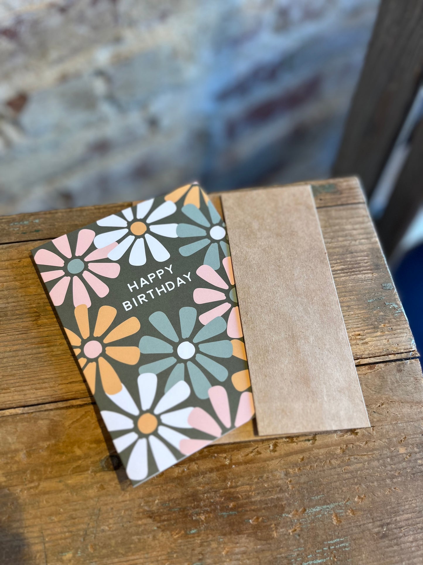 Floral Happy Birthday Greeting Card