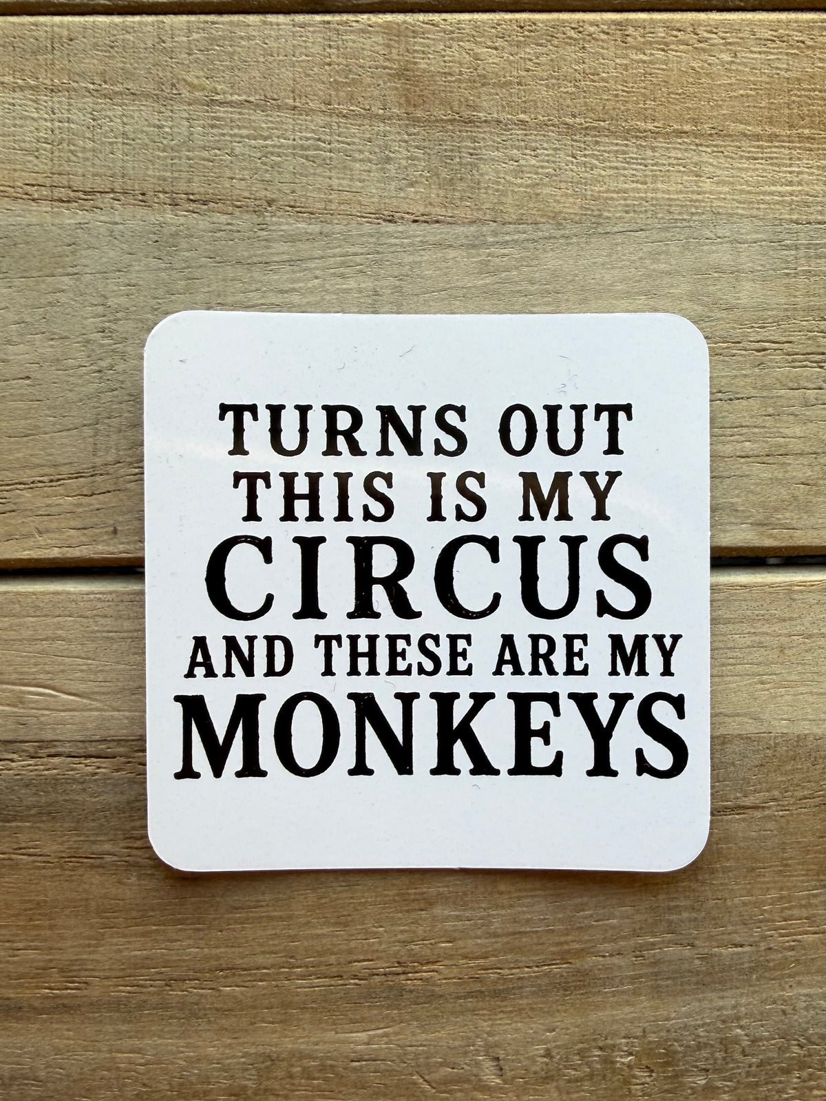 My Circus, My Monkeys Sticker