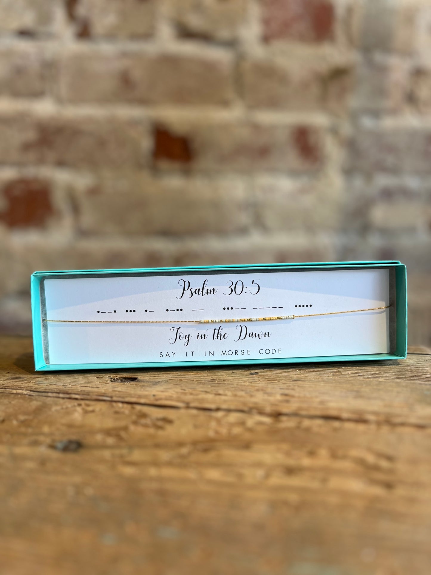 Joy in the Dawn Morse Code Necklace
