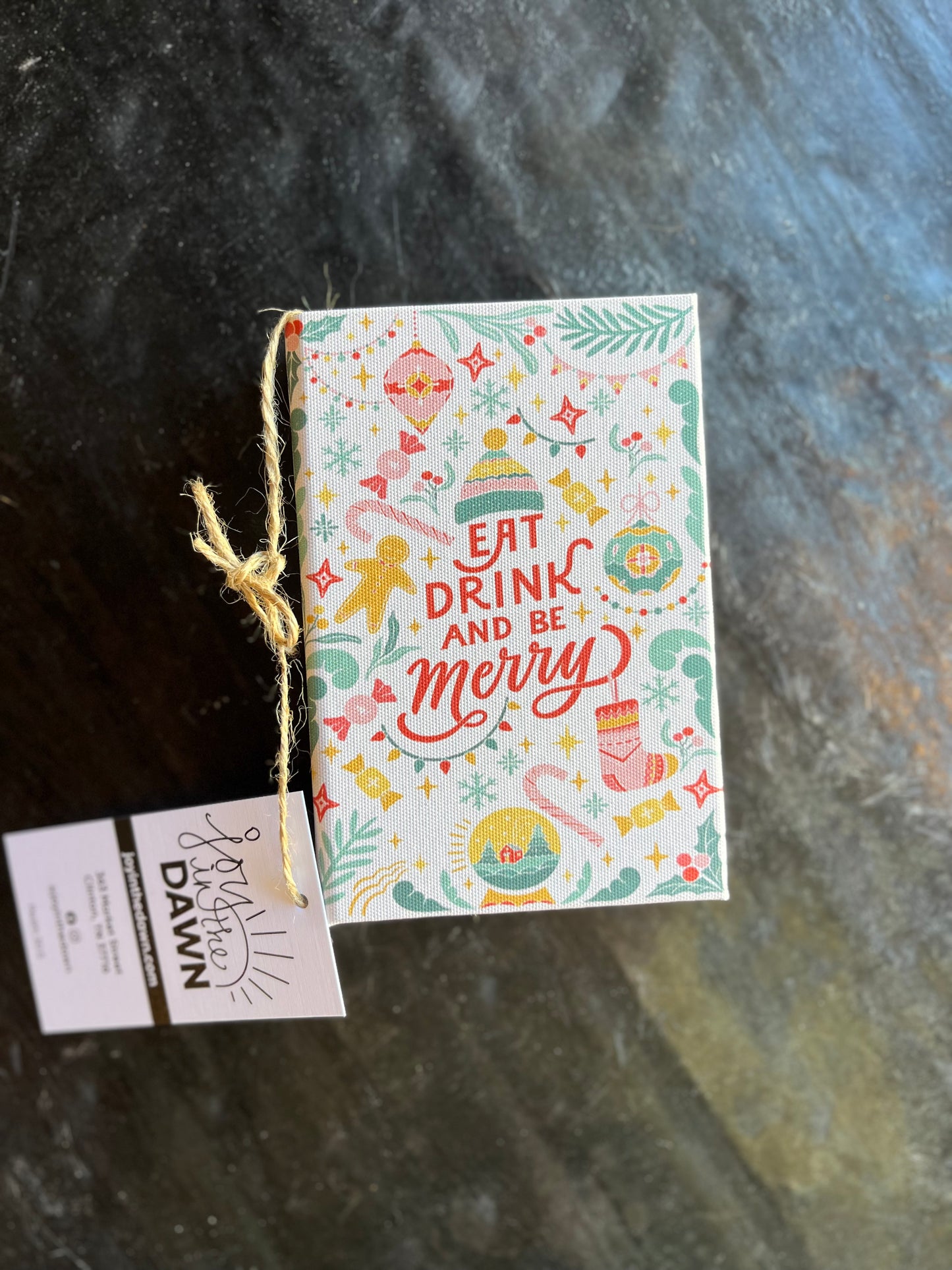 Canvas Book Box- And Be Merry