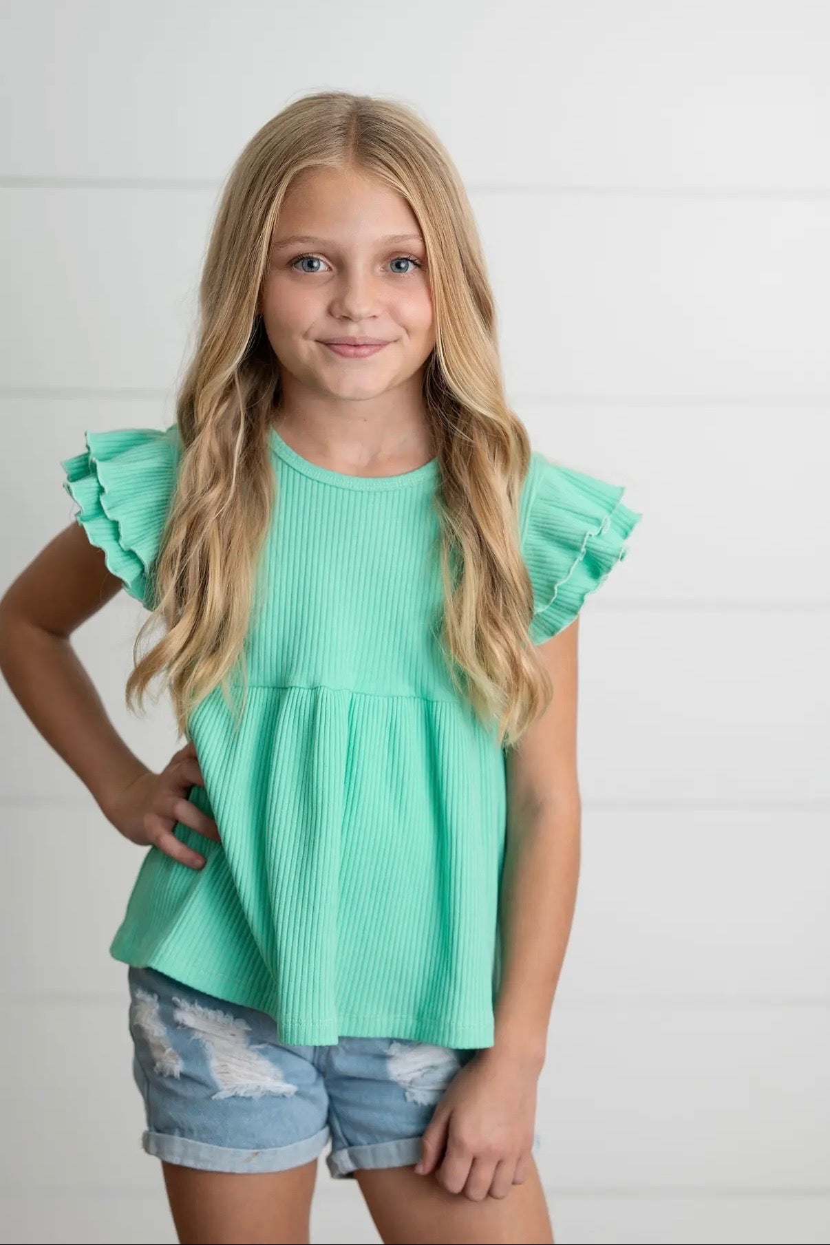 Turquoise Flutter Shirt - Toddler/Kid