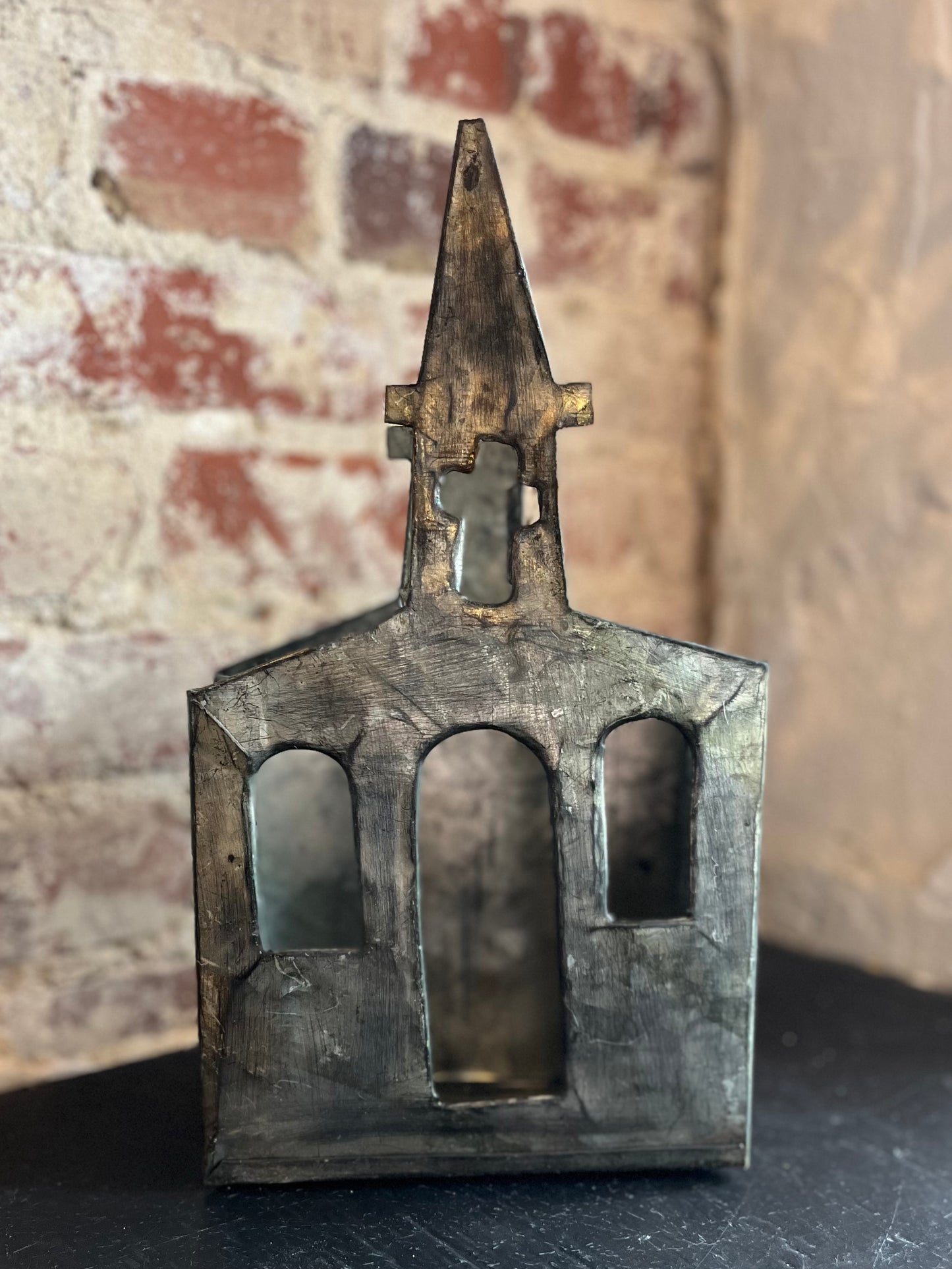 Recycled Metal Church Luminary