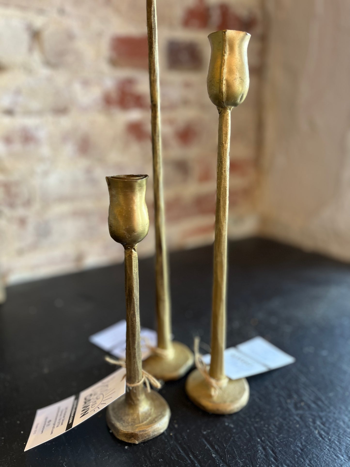 Antique Brass Candle Holder