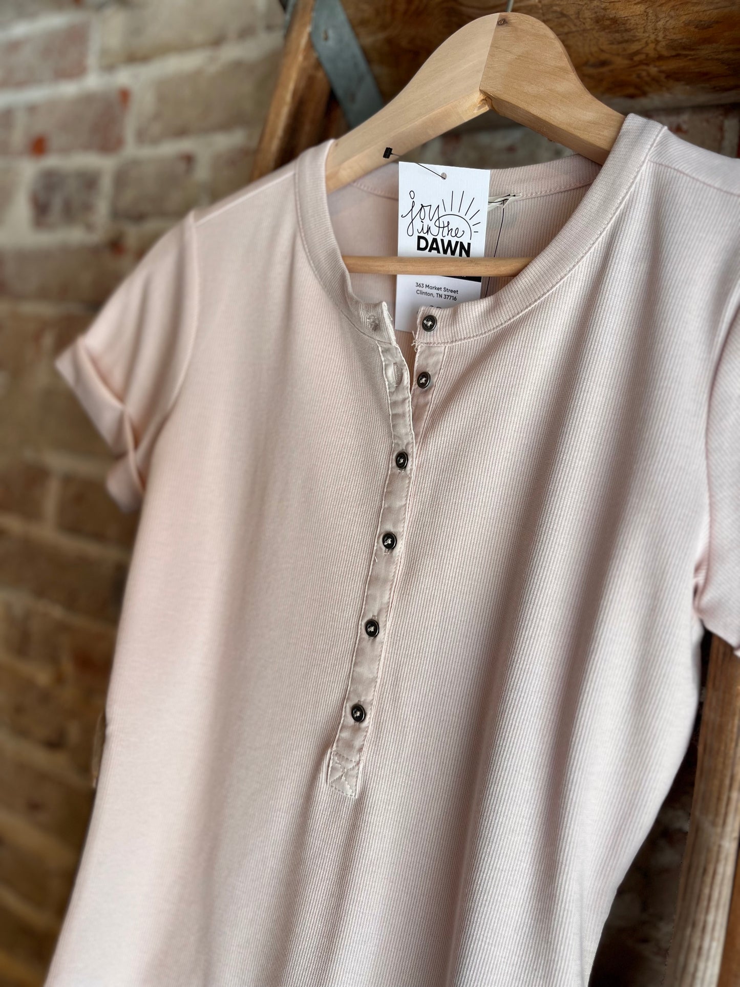 Sunny Days Henley Top- Hushed Violet