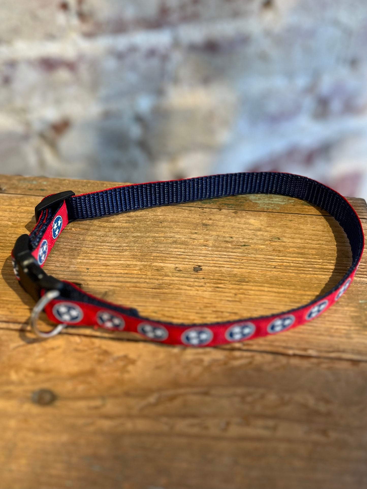 TriStar Narrow Pet Collar- red/blue