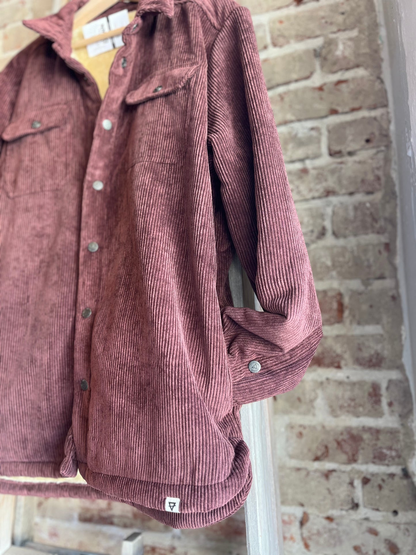 Plum Sherpa Corduroy Shacket- Men