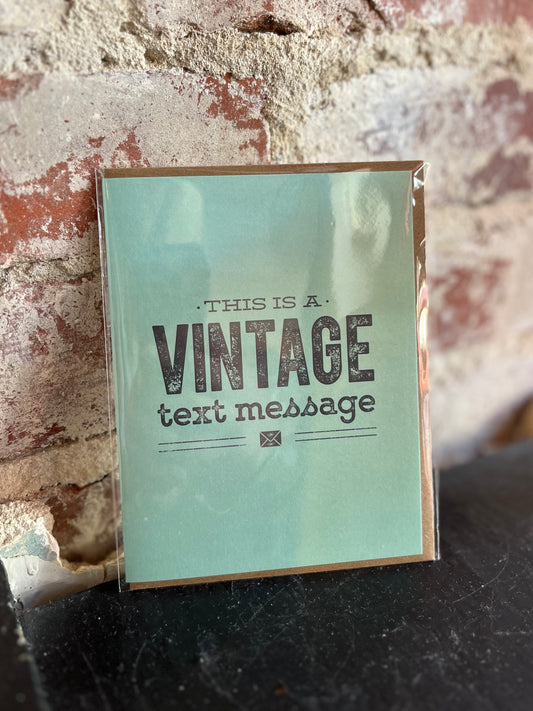 Vintage Text Message Greeting Card