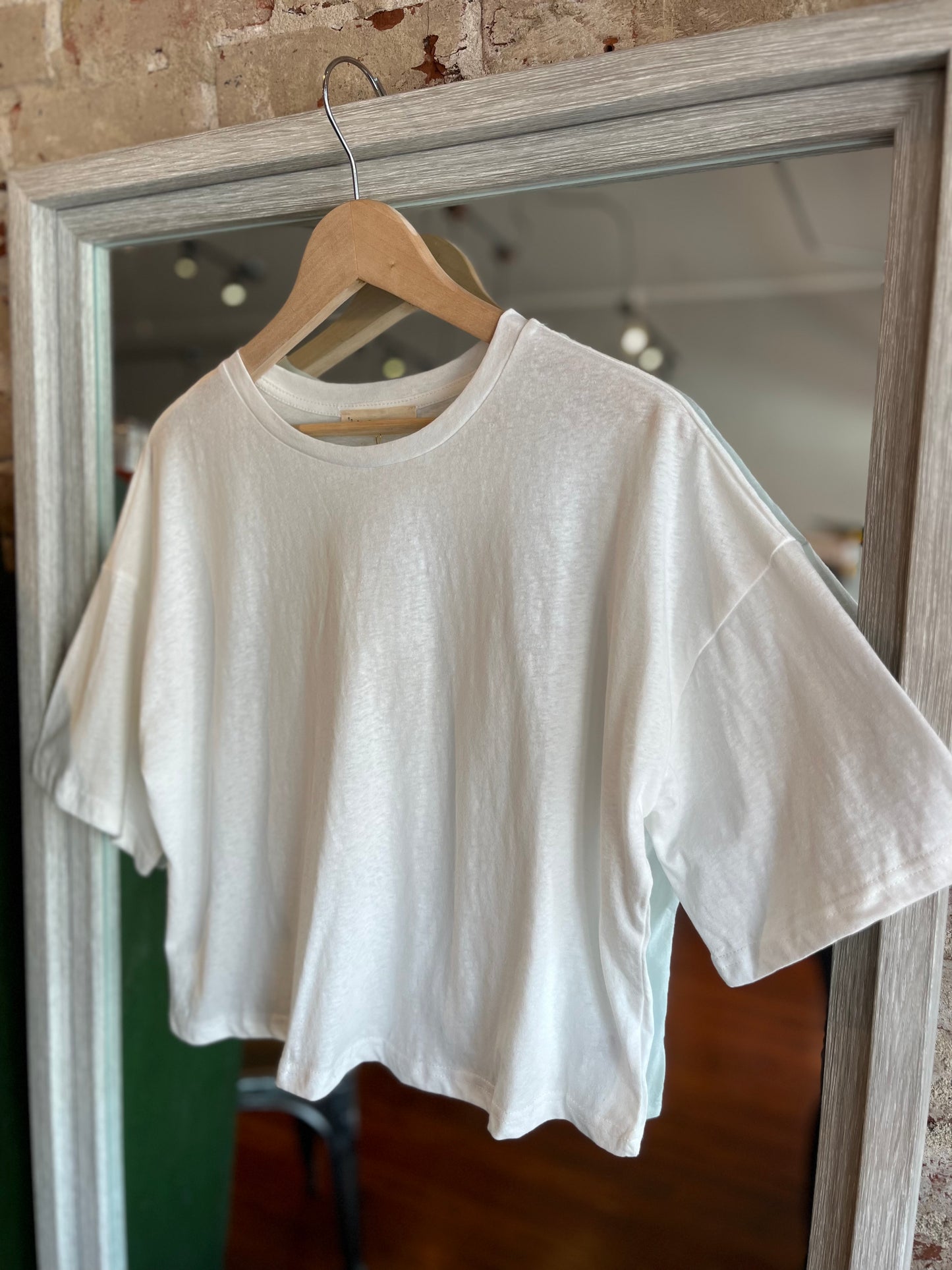 Basic Crop Tee- Off White