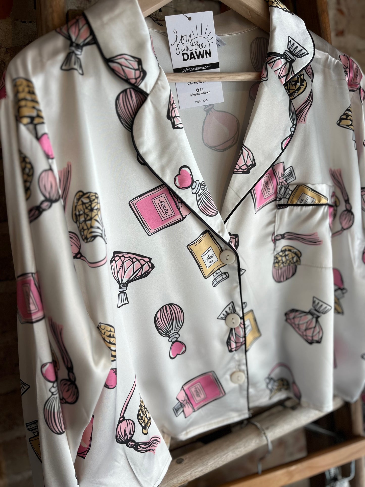 Perfume PJ SET w/Velvet Ties