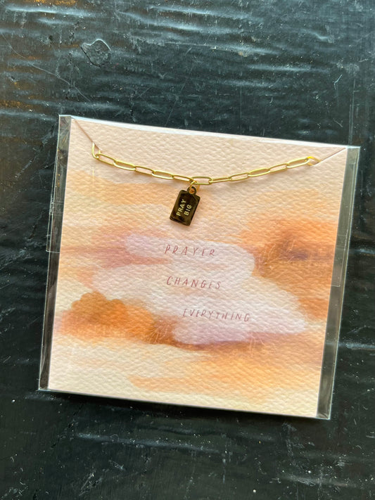 Pray Big Tag Necklace