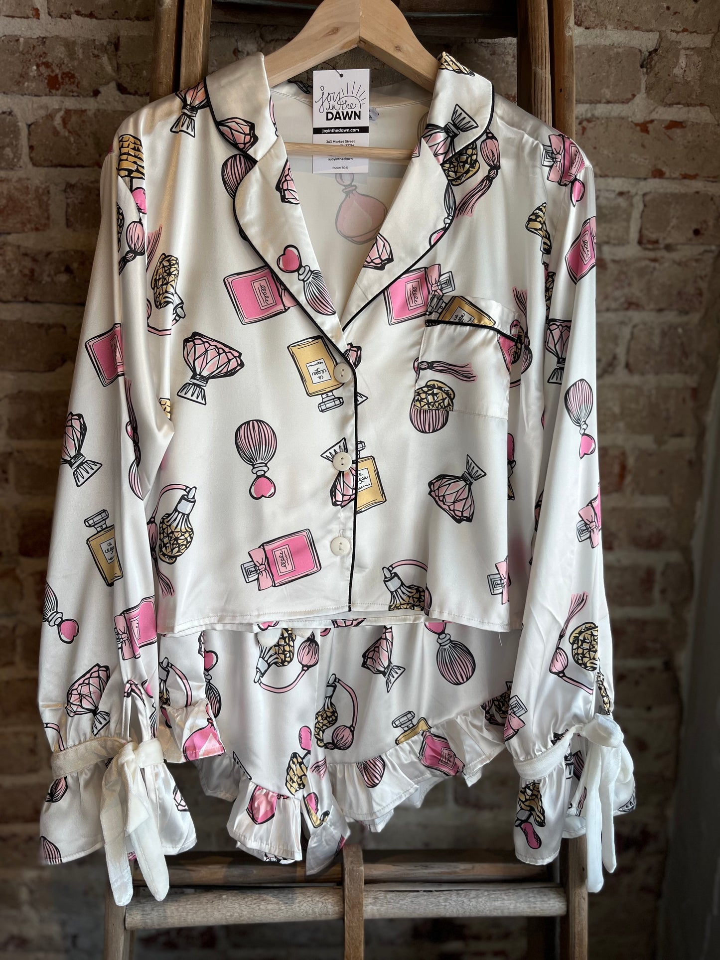 Perfume PJ SET w/Velvet Ties